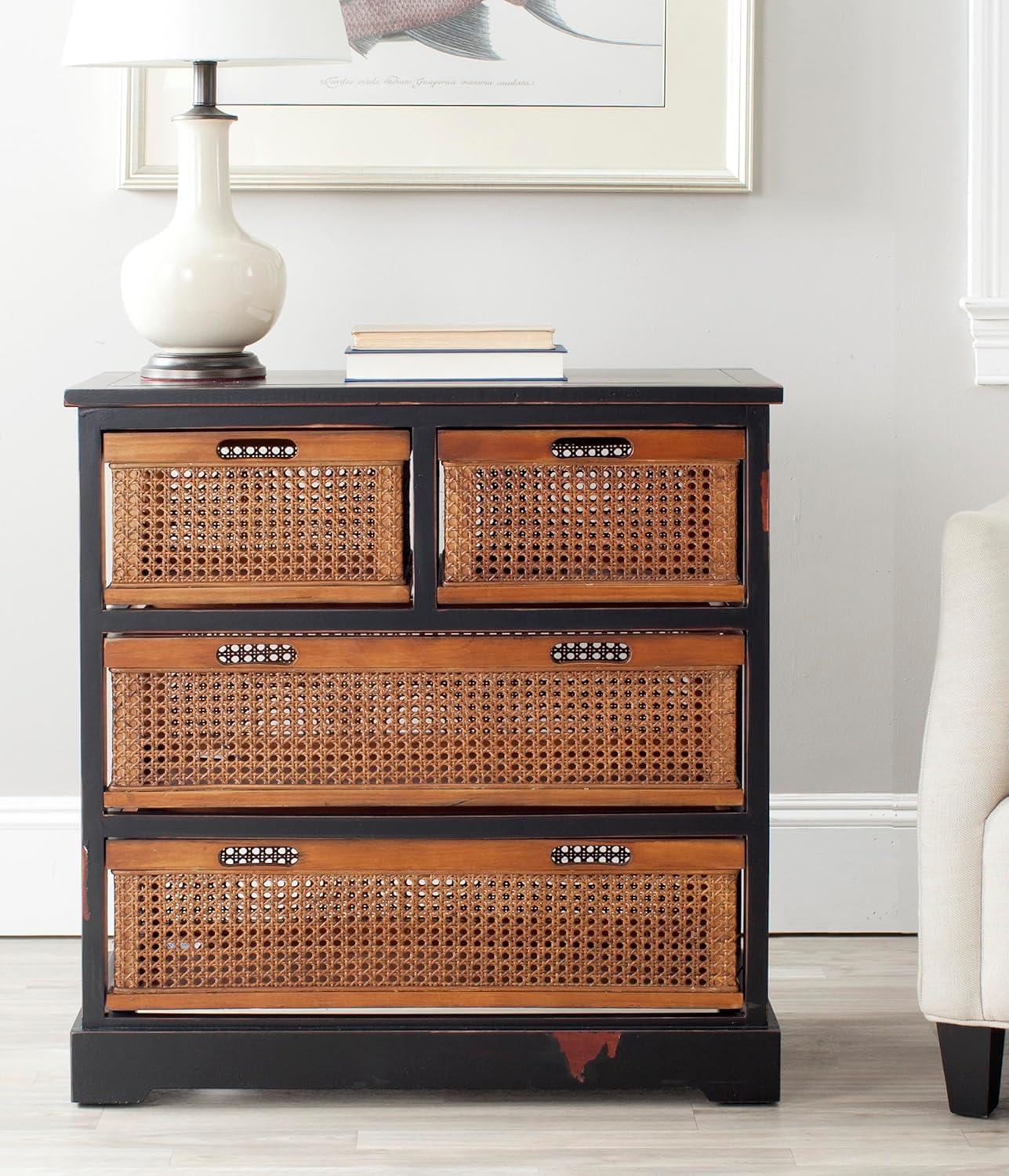Jackson 4 Drawer Unit - AMH6504 - Black - Safavieh Couture