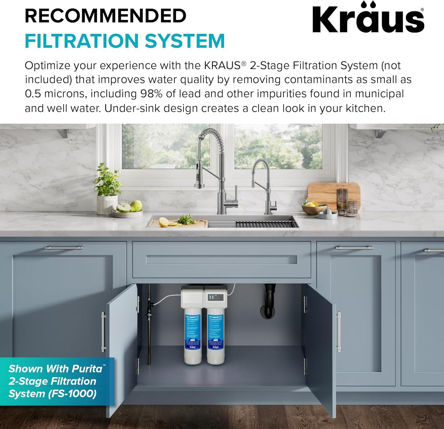 KRAUS Bolden Single Handle Drinking Water Filter Faucet for Reverse Osmosis or Water Filtration System