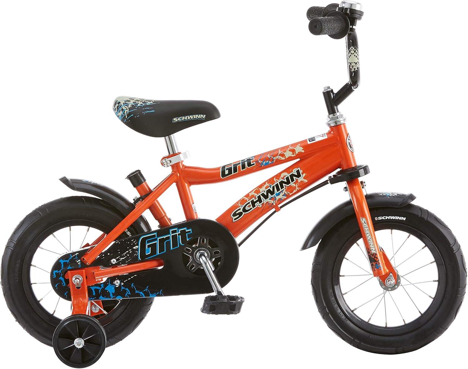 12" Schwinn Orange Grit Boys' Bike with Removable Push Handle