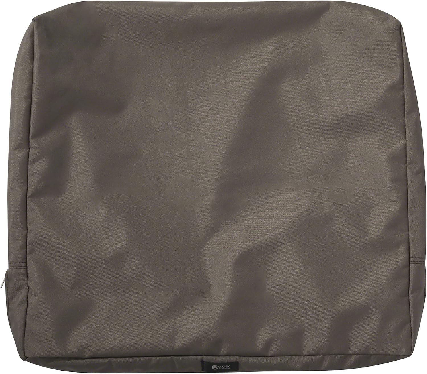 Classic Accessories Ravenna Water-Resistant Patio Lounge Chair/Loveseat Back Cushion, 23 x 20 x 4 Inch, Dark Taupe