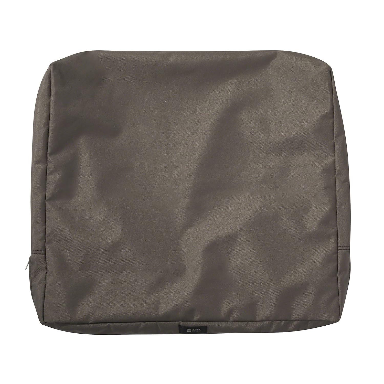Classic Accessories Ravenna Water-Resistant Patio Lounge Chair/Loveseat Back Cushion, 21 x 20 x 4 Inch, Dark Taupe