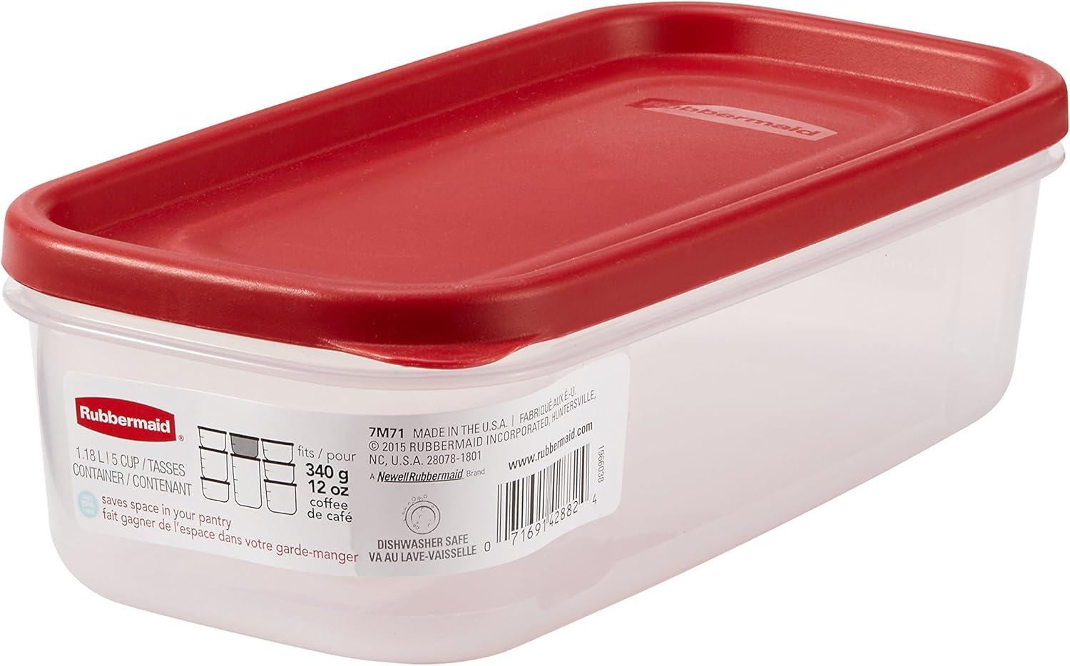 Rubbermaid Modular Food Storage Canister 5C, Red