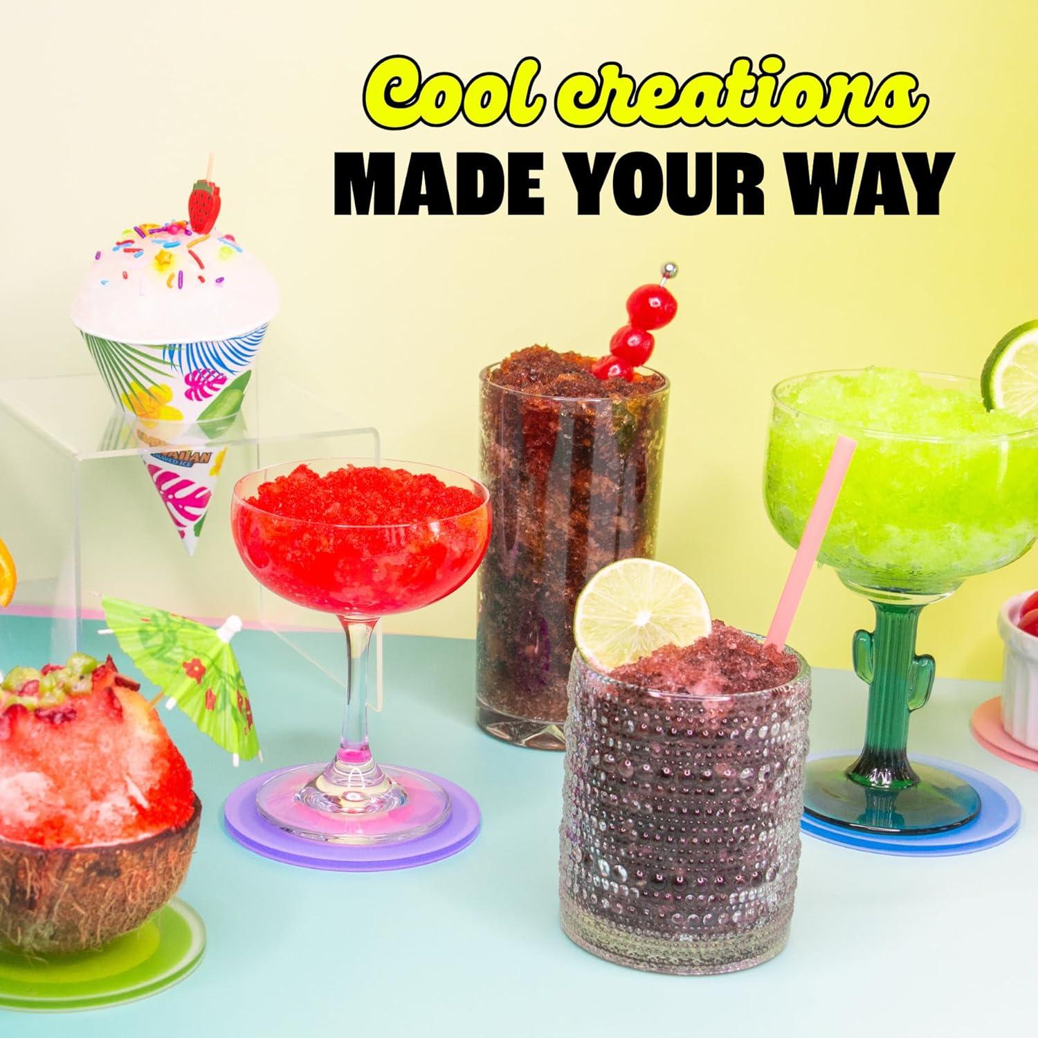 Hawaiian Shaved Ice Mini Snow Cone Machine - Portable Countertop Ice Shaver