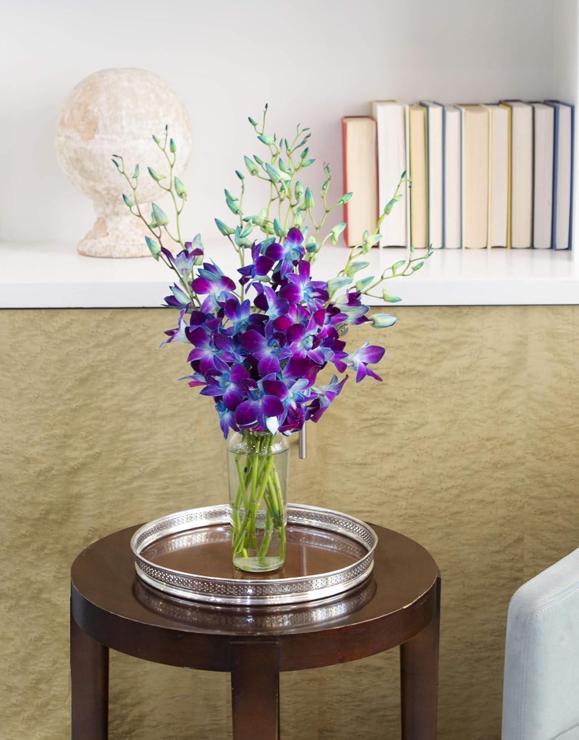 KaBloom : Bouquet of Fresh 10 Blue Dendrobium Orchids, Next-Day Delivery.