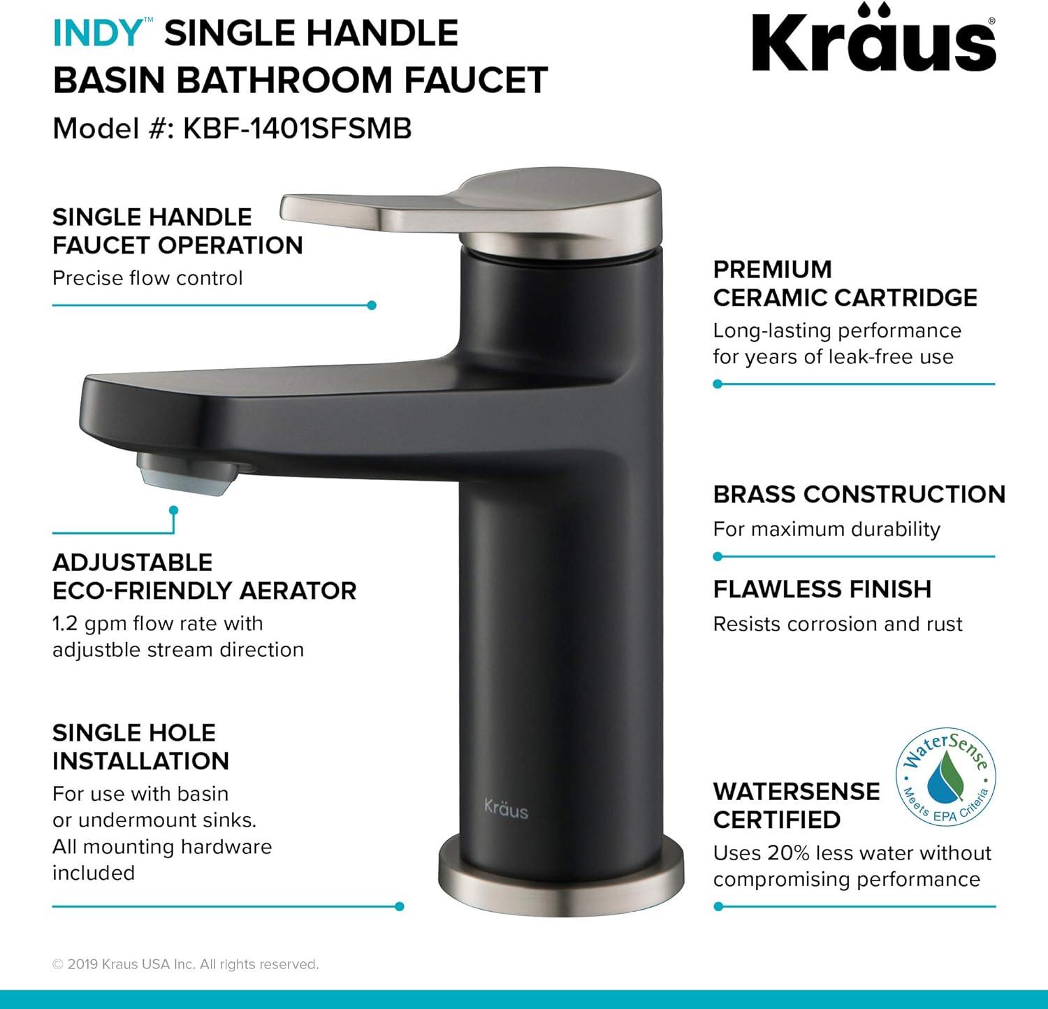 Indy Single Hole Bathroom Faucet