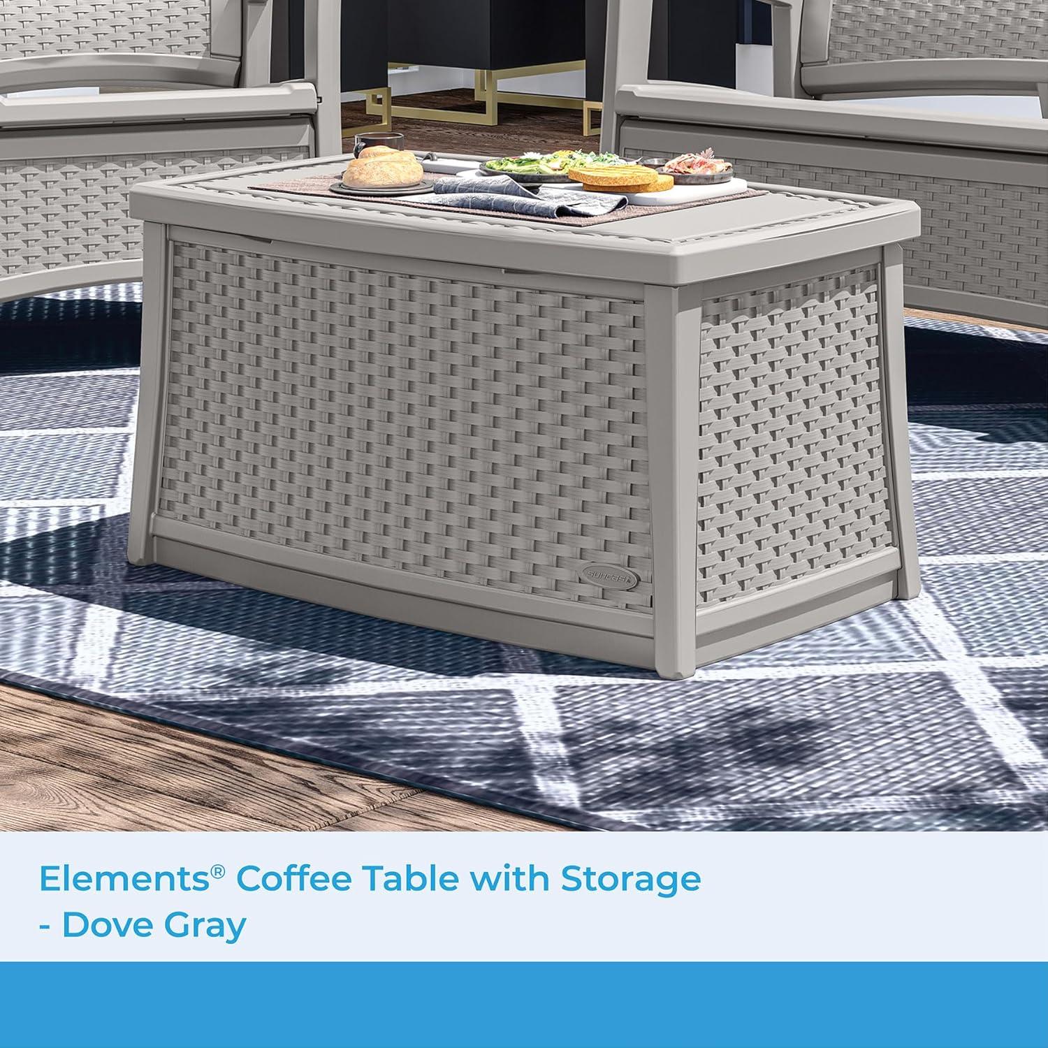 Suncast Rectangular Resin Outdoor Coffee Table