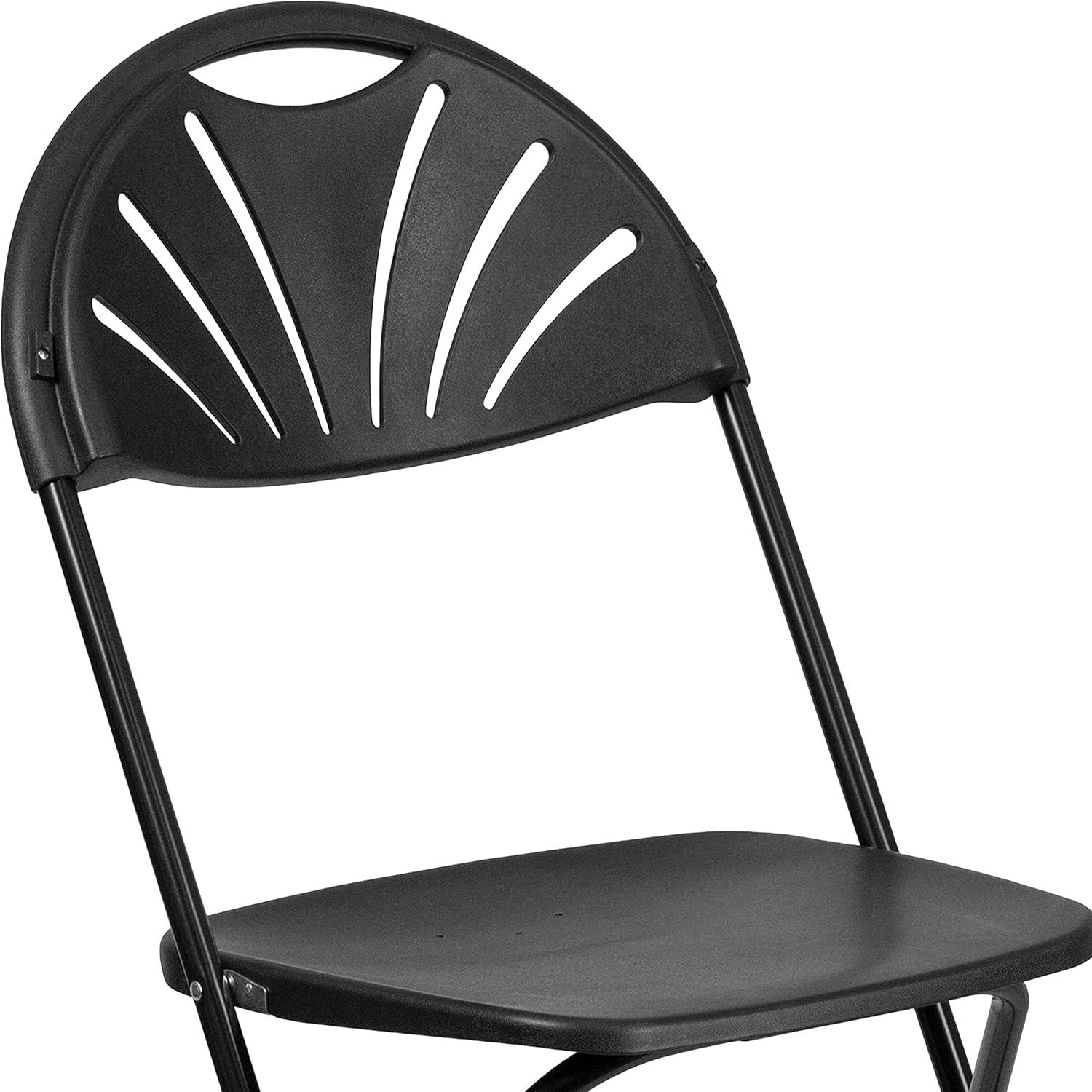 Joaquin Plastic Fan Back Folding Event Chairs with Carrying Handles