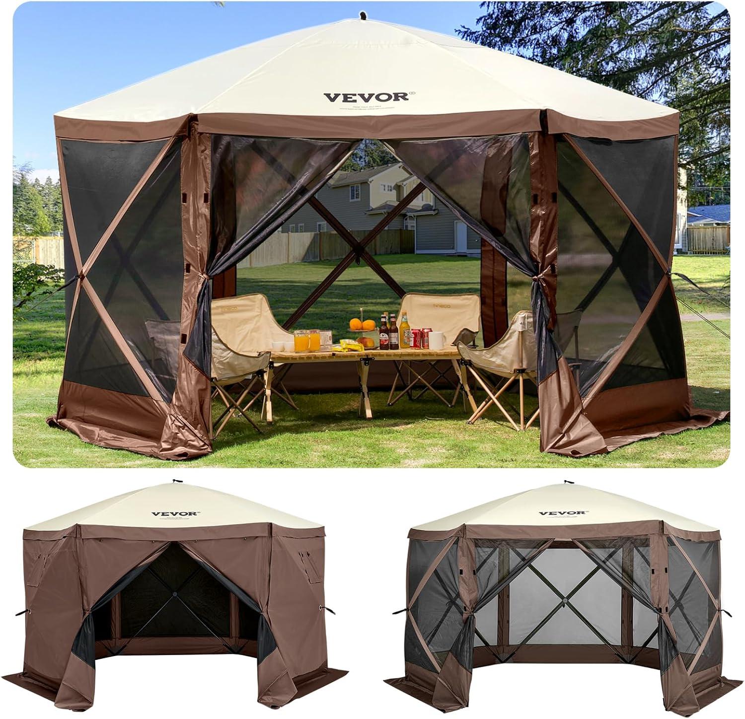 VEVOR Pop-up Camping Gazebo Screen Tent