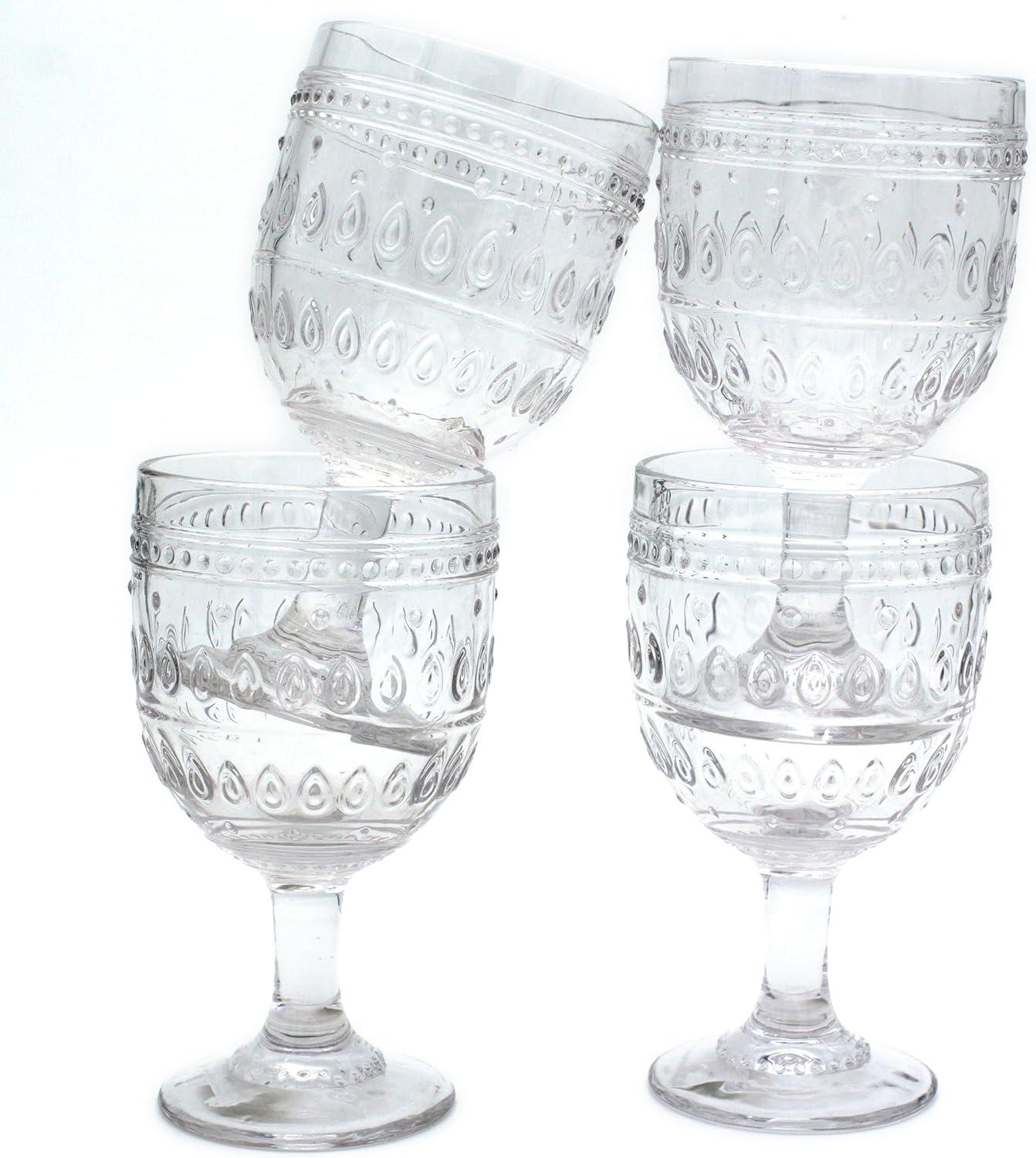 Fez Glassware 12oz Wine Glass Set