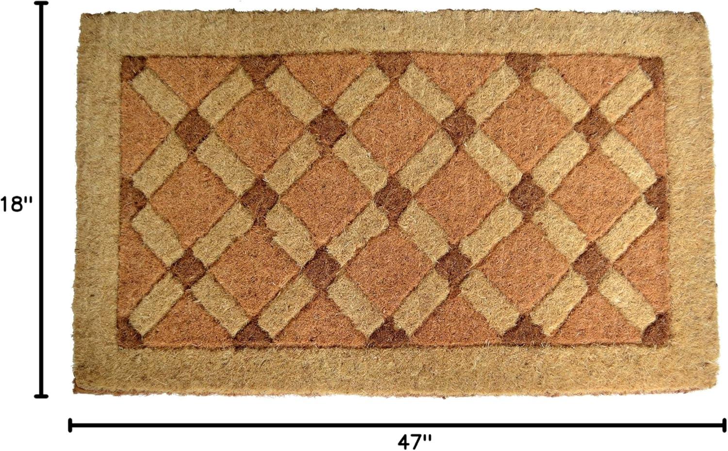 Imports Decor Coir Doormat, Cross Board, 18-Inch by 47-Inch
