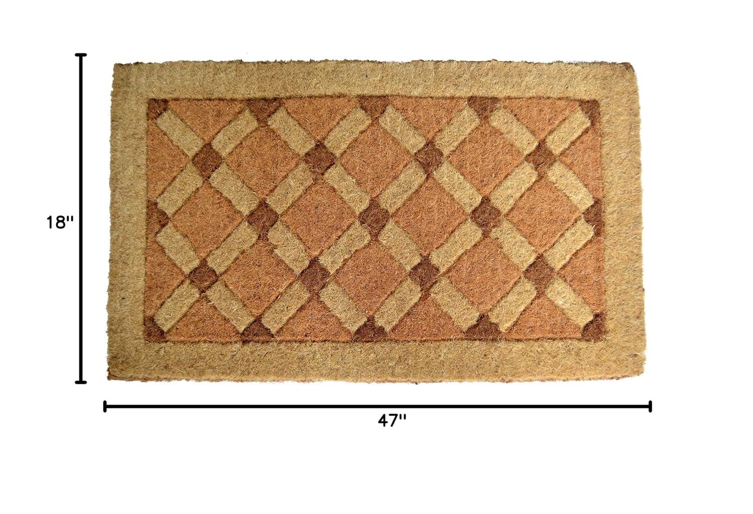 Imports Decor Coir Doormat, Cross Board, 18-Inch by 47-Inch