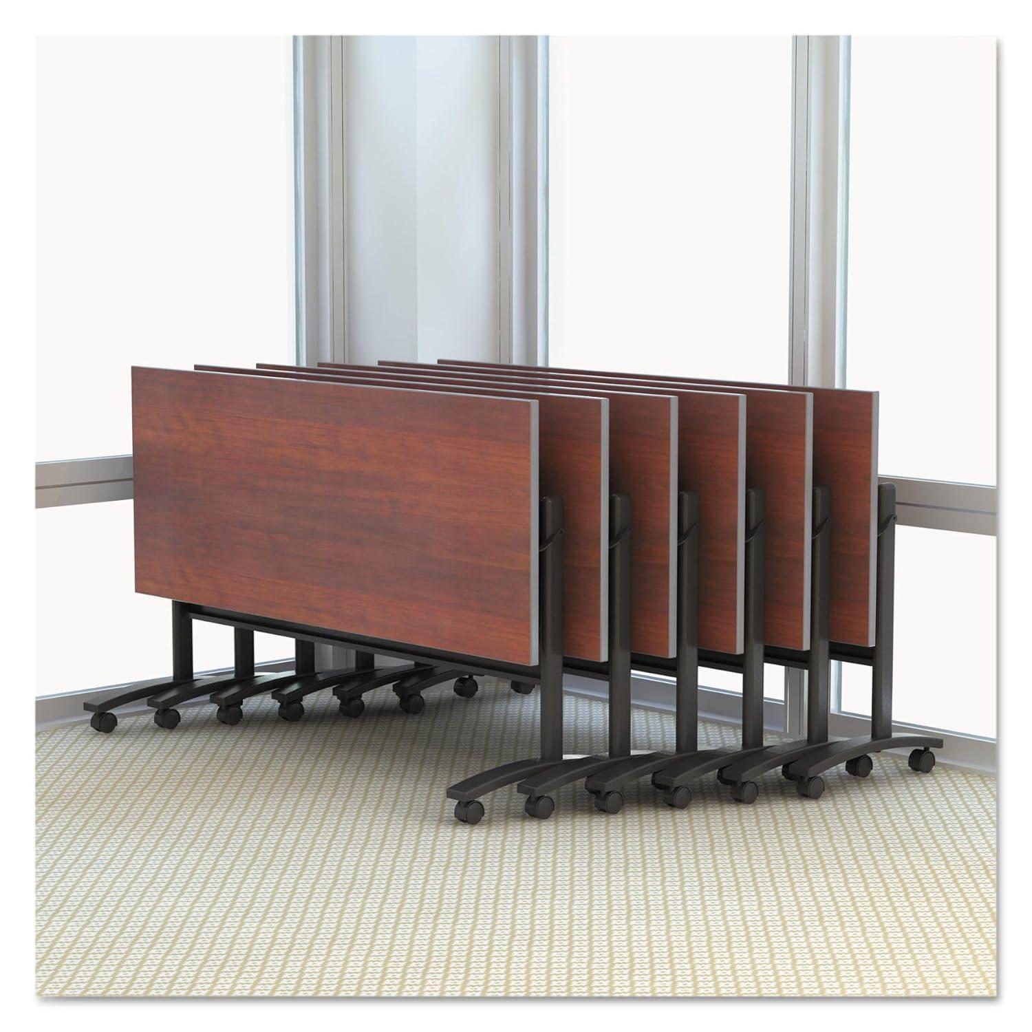 Alera Reversible Laminate Table Top, Rectangular, 59 1/2w X 23 5/8,med Cherry/mahogany