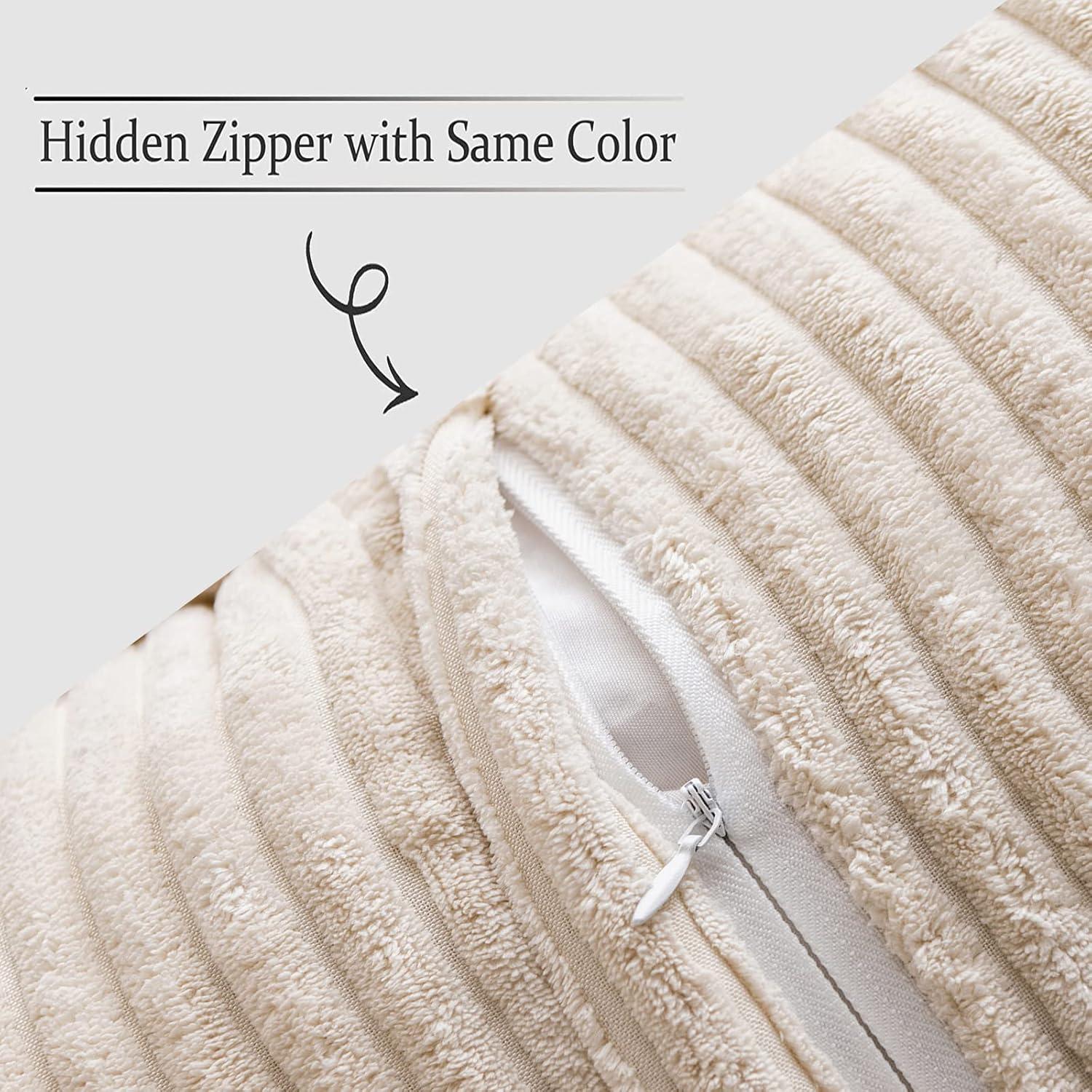 Line Apparel ecommerce Corduroy Pillow Covers With Splicing Set Of 2