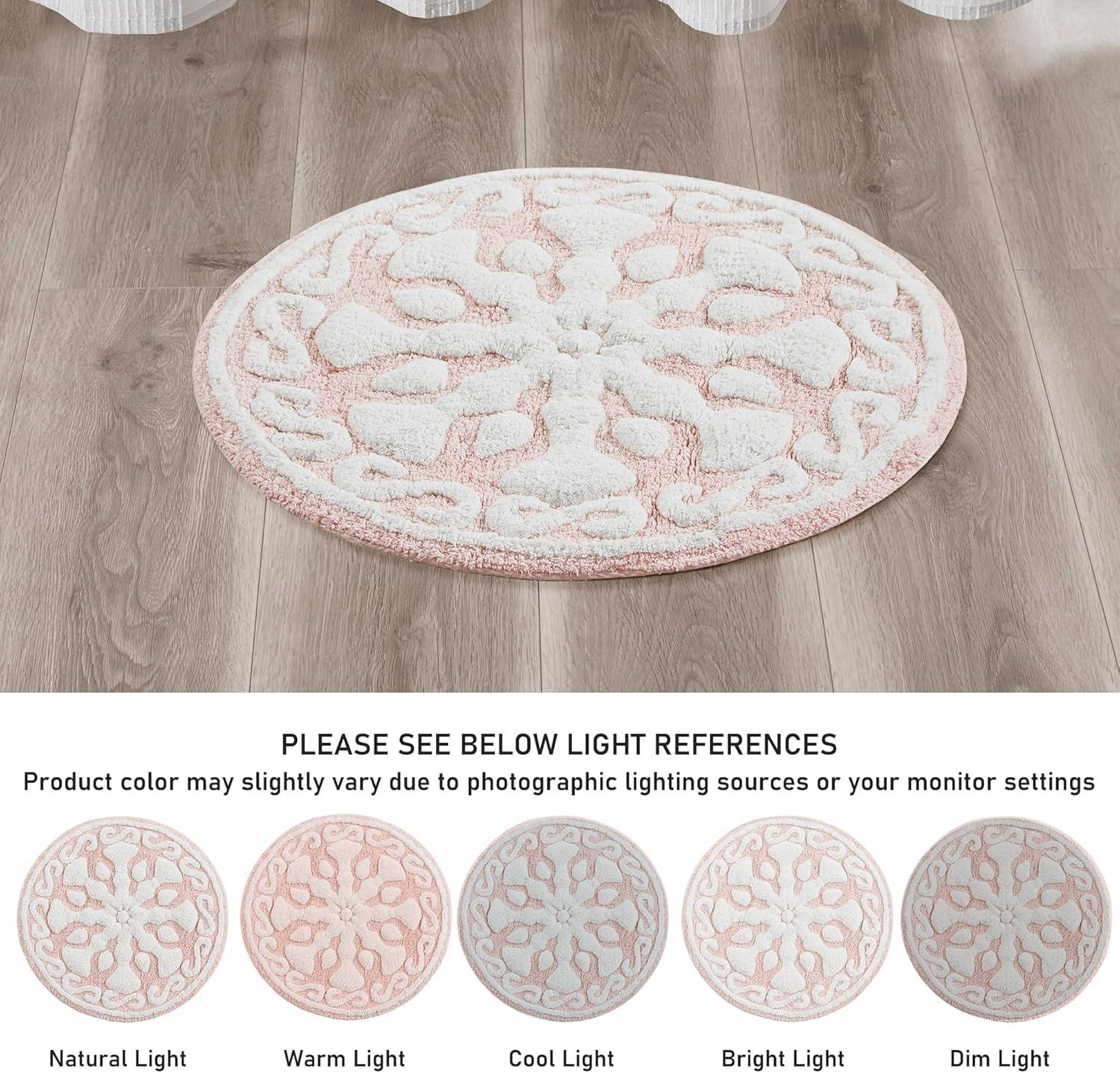 Tunisia Medallion Cotton Tufted Bath Rug