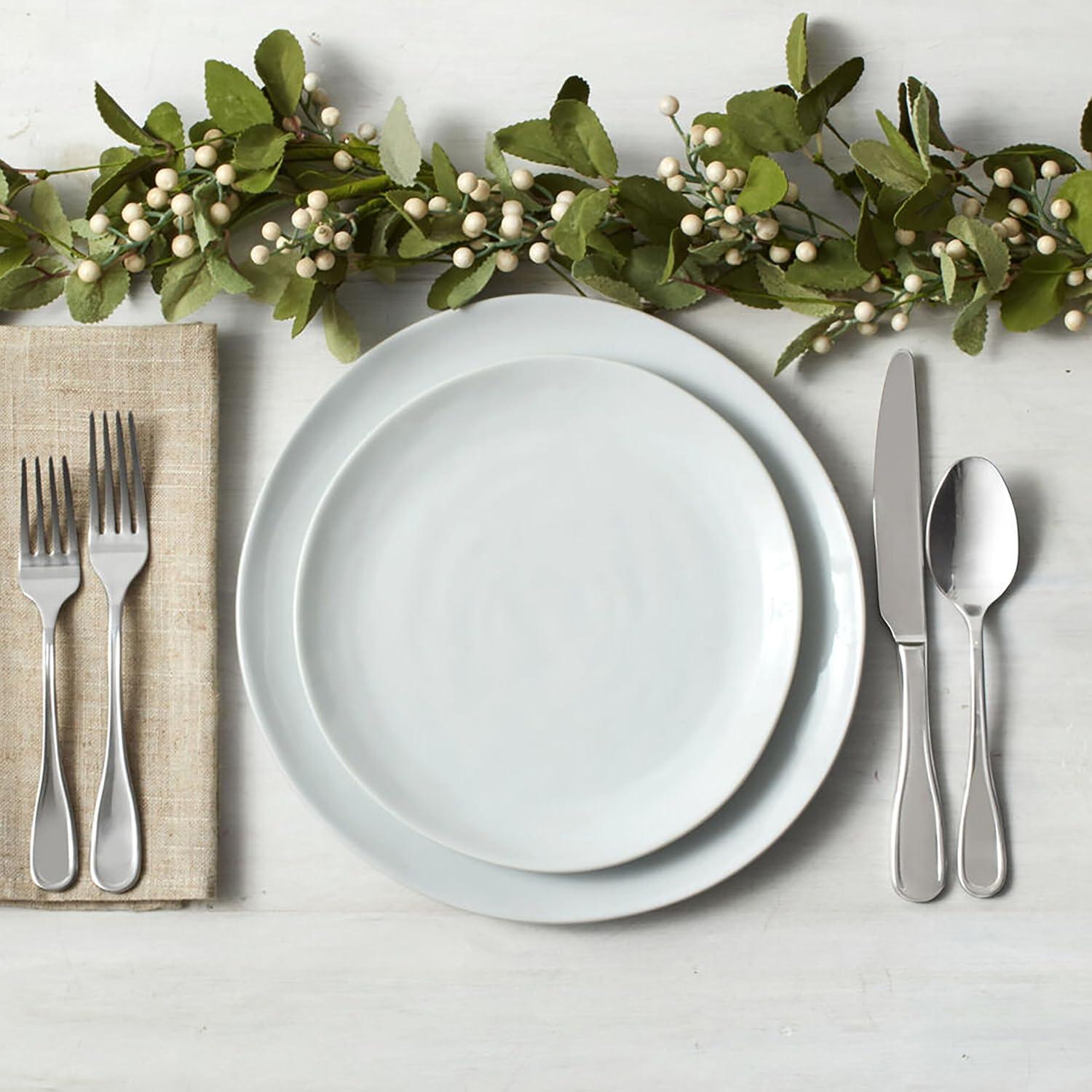 White Porcelain 12-Piece Dinnerware Set, Service for 4