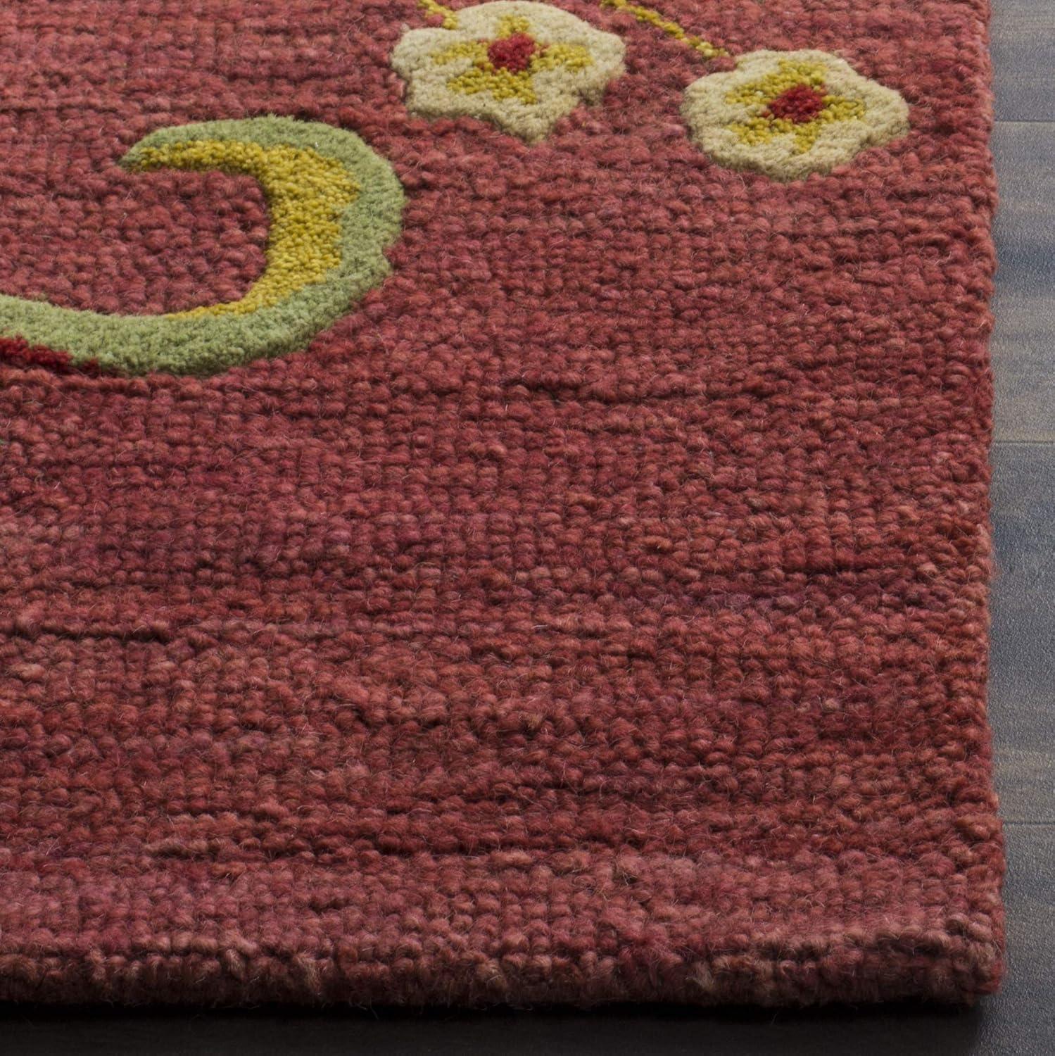 Blossom BLM680 Hand Hooked Area Rug - Rust/Multi - 4'x6' - Safavieh.