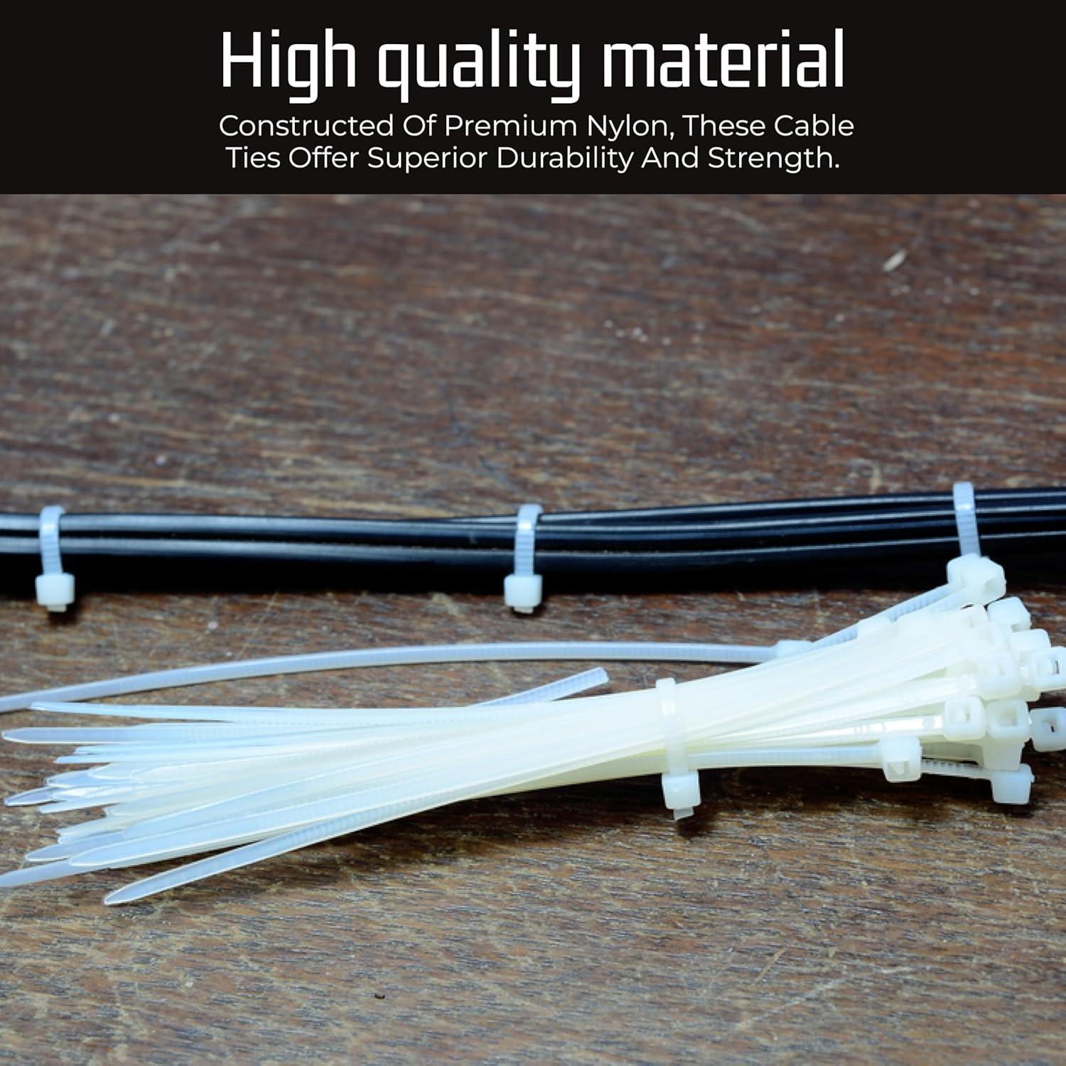 Bolt Dropper Zip Tie Kit 4" 6" 8" Black White 18lb To 50lb Tensile Strength 400 Pack