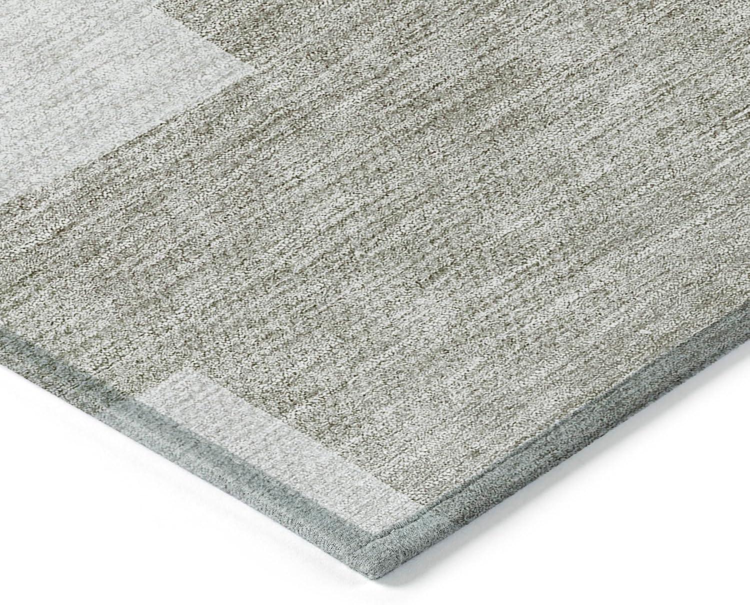 Taupe Synthetic Flat Woven Reversible Runner Rug 2'3" x 7'6"