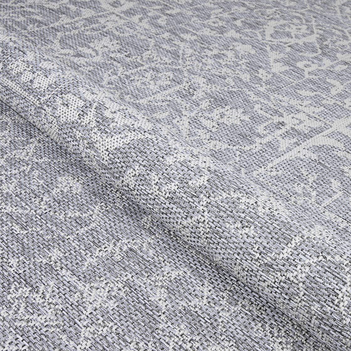 Couristan Monte Carlo Palmette Indoor/Outdoor Area Rug, 3'9" x 5'5", Grey-Ivory