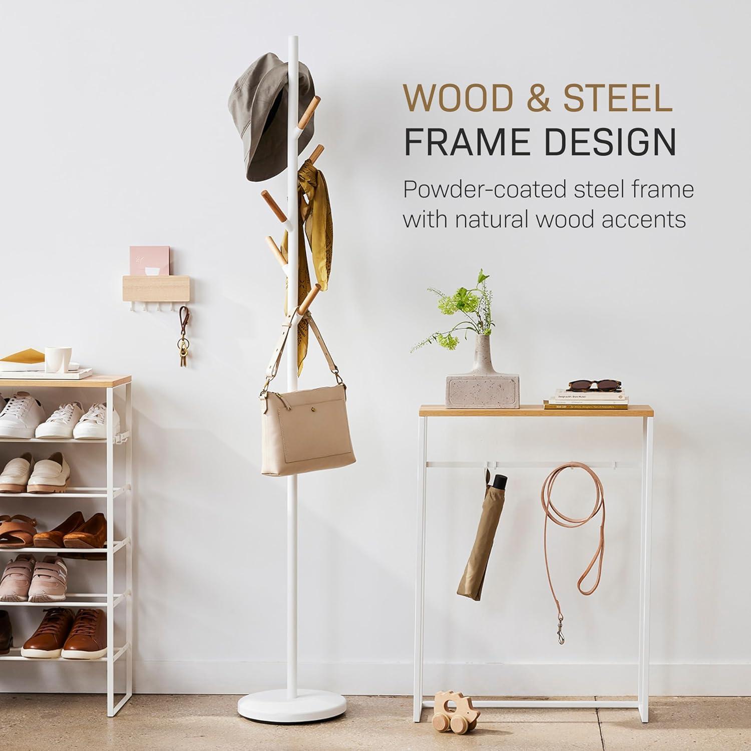 Yamazaki Home Coat Hanger, Steel, Weighted Base