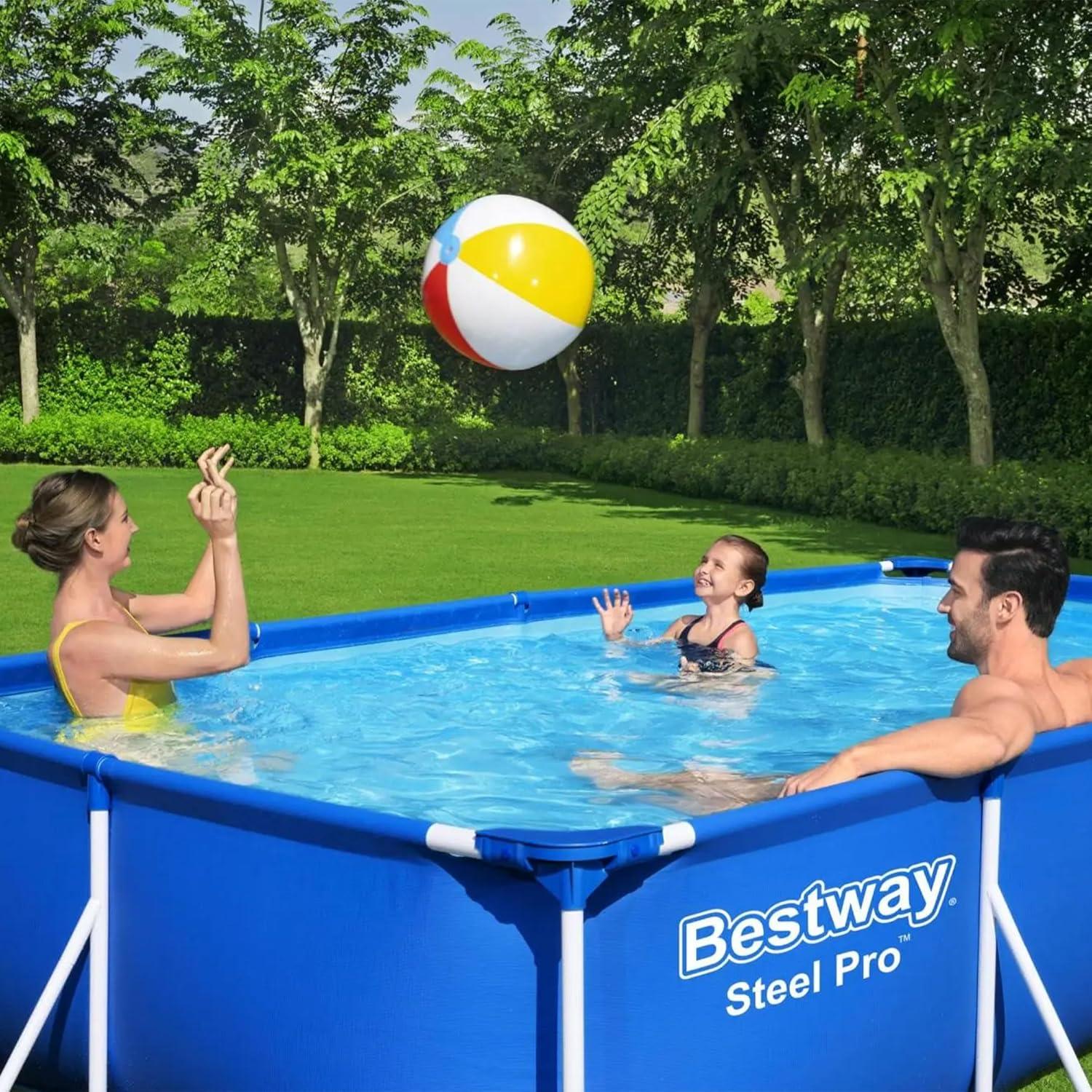 Bestway Steel Pro 13' x 32" Blue Rectangular Above Ground Pool