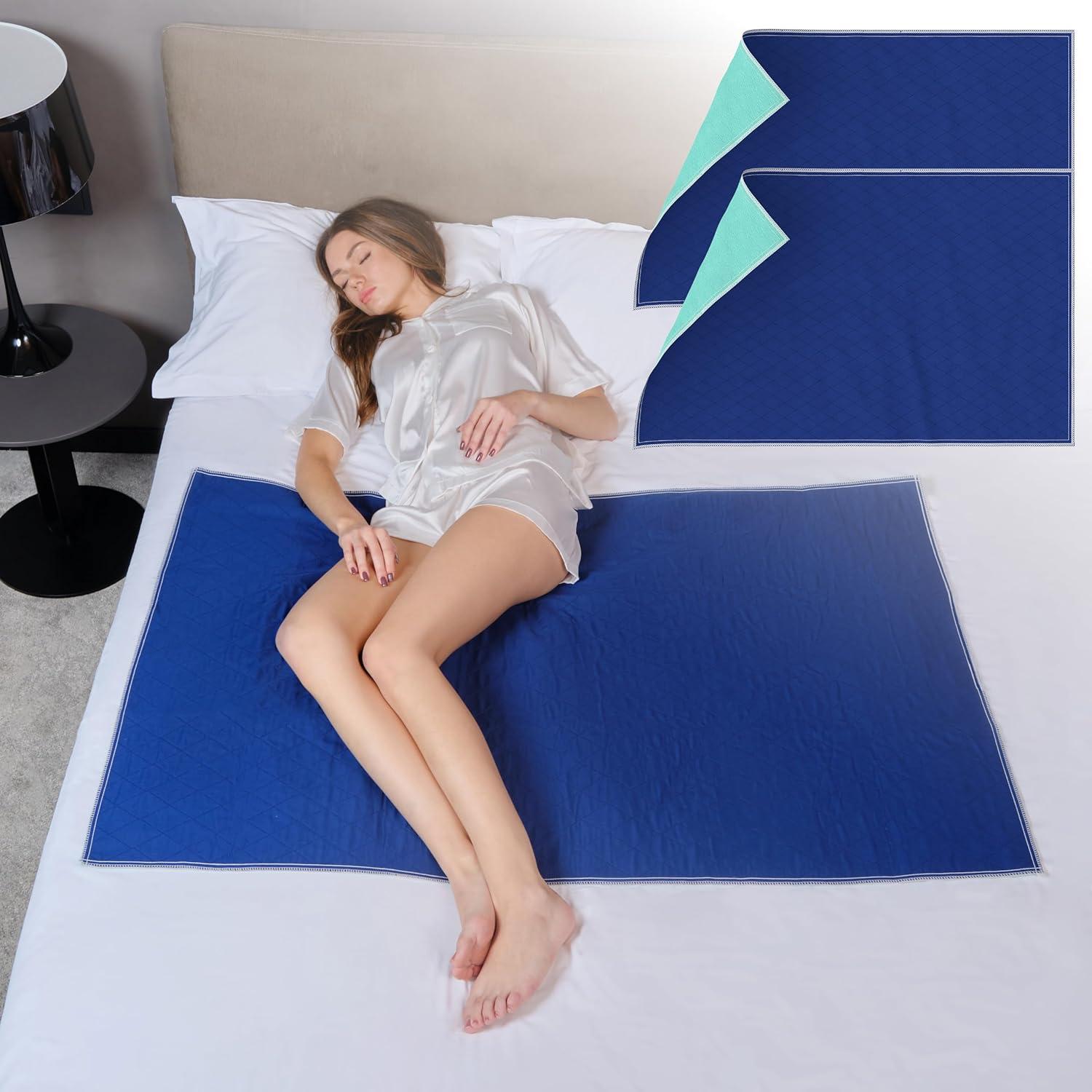 Inspire Waterproof Mattress Protector, Dark Colored to Hide Stains, Extra Large 34 x 54 – Quilted, Bed Pad for Incontinence Washable 2 Pack