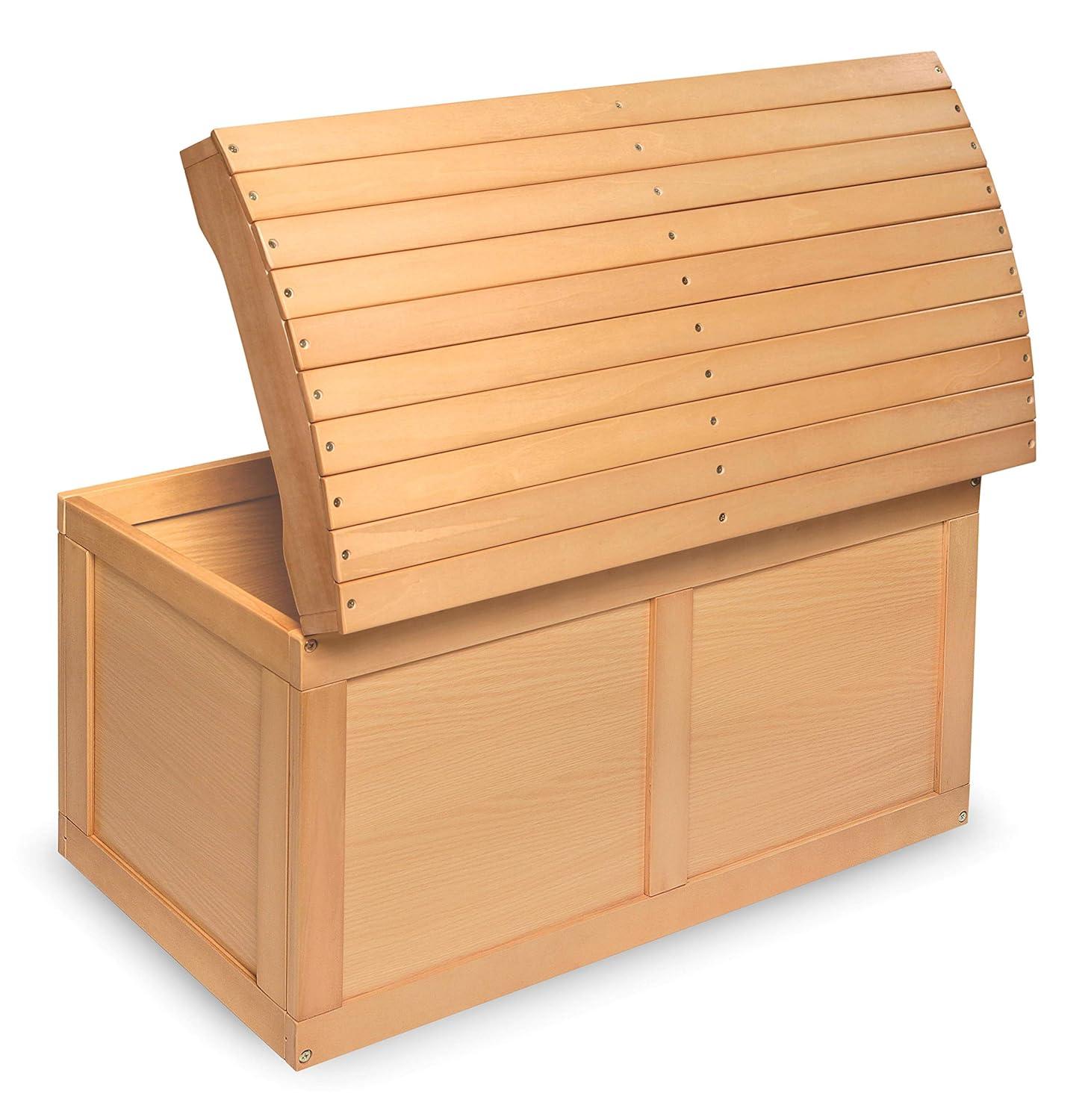 Badger Basket Hardwood Barrel Top Toy Chest - Natural