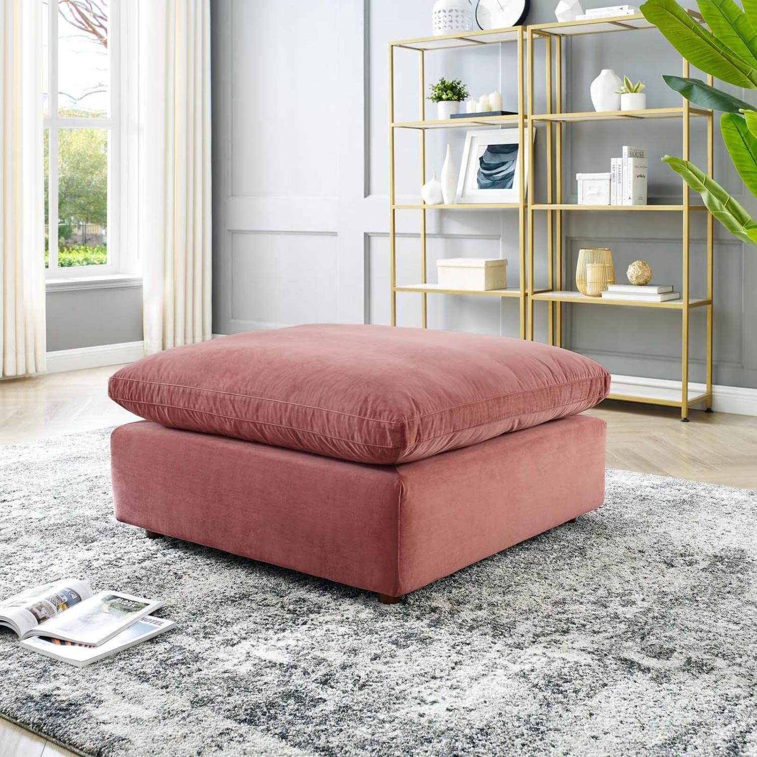 Modway Commix Down Filled Overstuffed Performance Velvet Ottoman