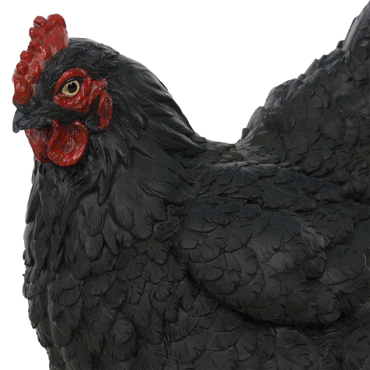 Alpine 8"H Indoor/Outdoor Resting Hen Garden Statue