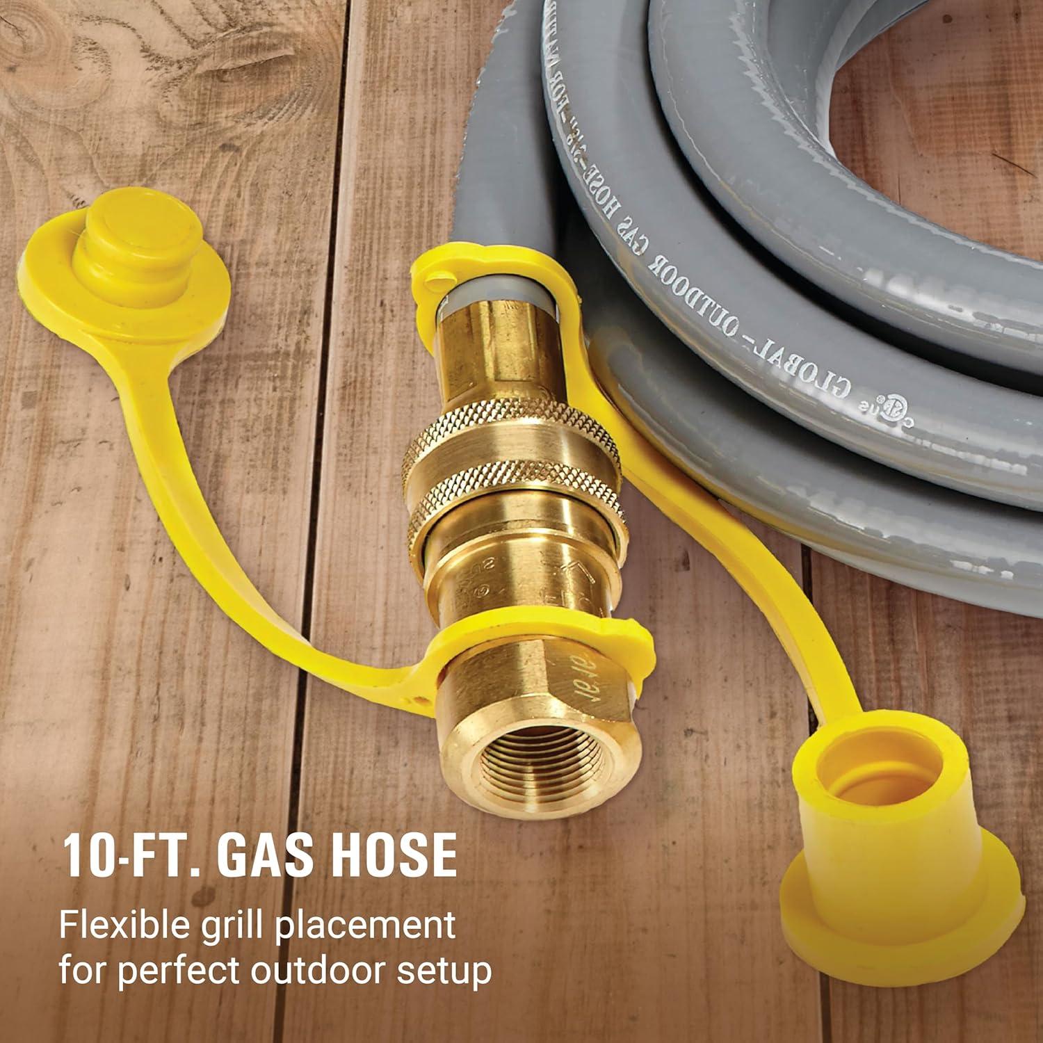 Gray and Yellow Natural Gas Conversion Kit with Hose