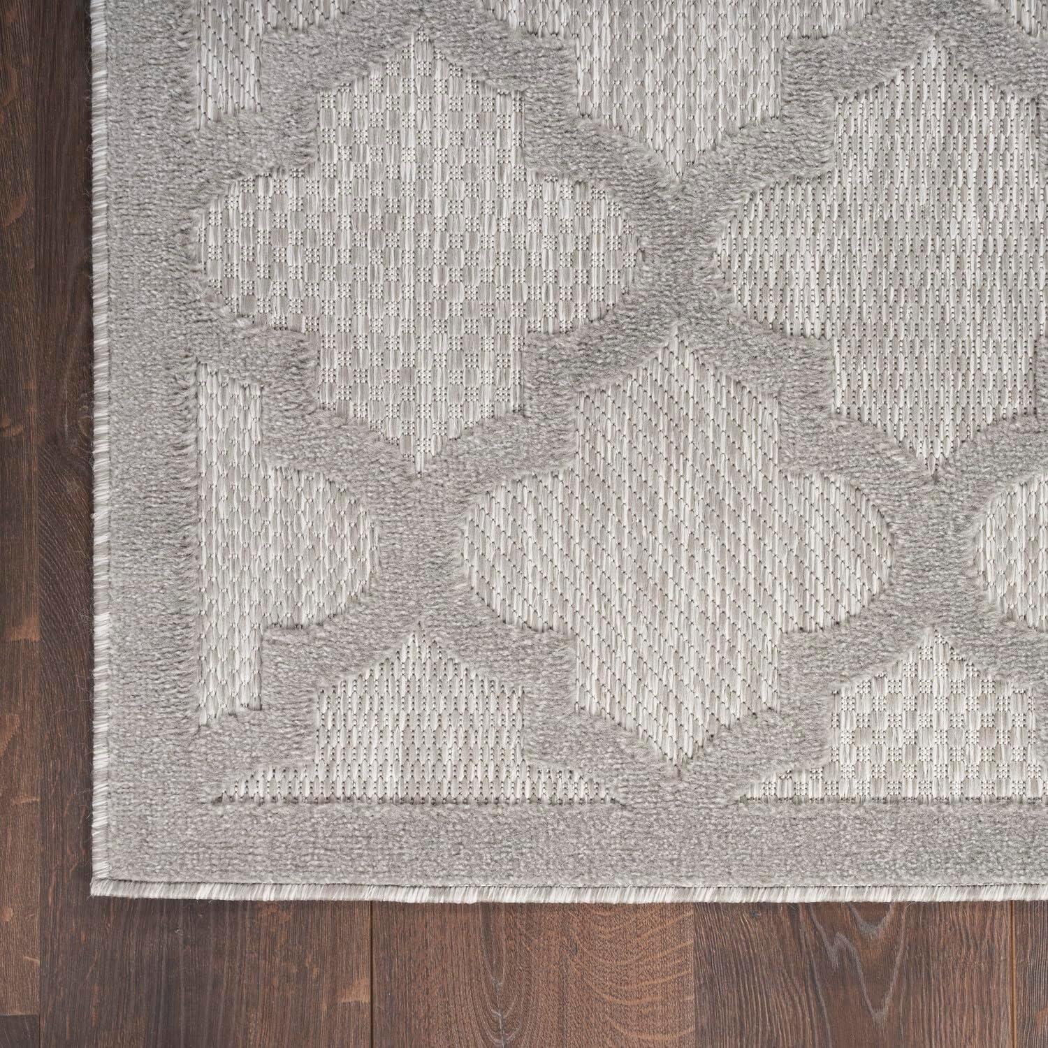 Nourison Easy Care 9' x 12' Silver Grey Indoor/Outdoor Rug