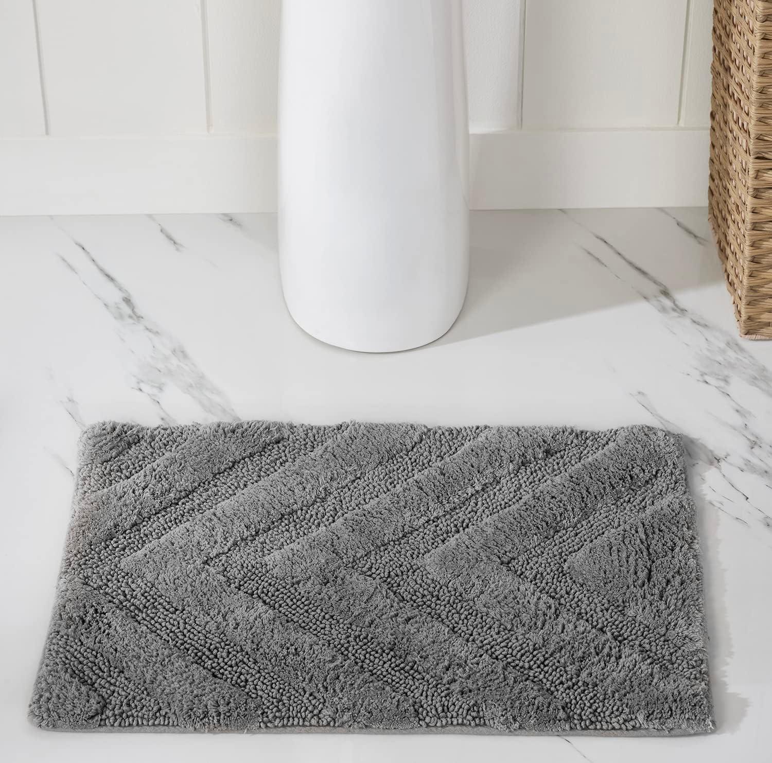 Better Trends Kus Corrigan 100% Cotton Machine Washable Anti-Skid Bathroom Rug