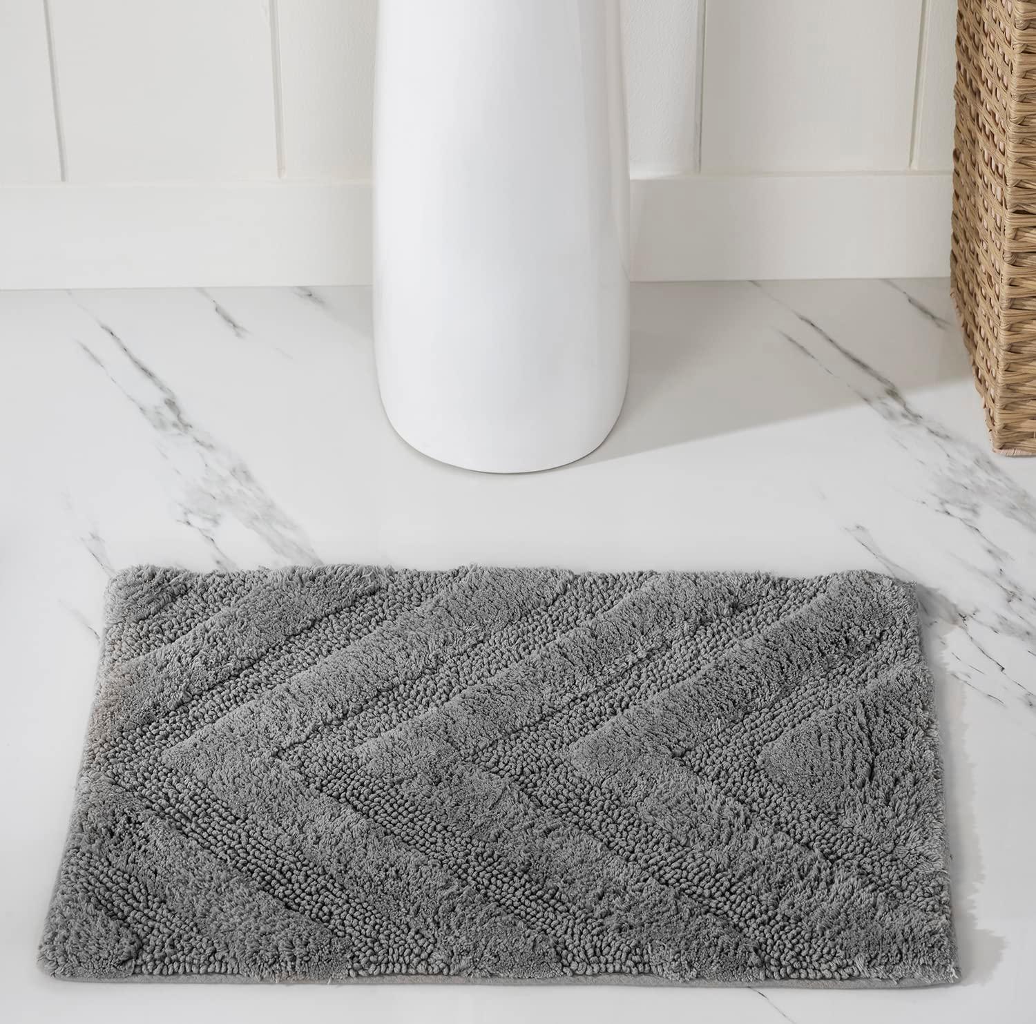 Better Trends Kus Corrigan 100% Cotton Machine Washable Anti-Skid Bathroom Rug