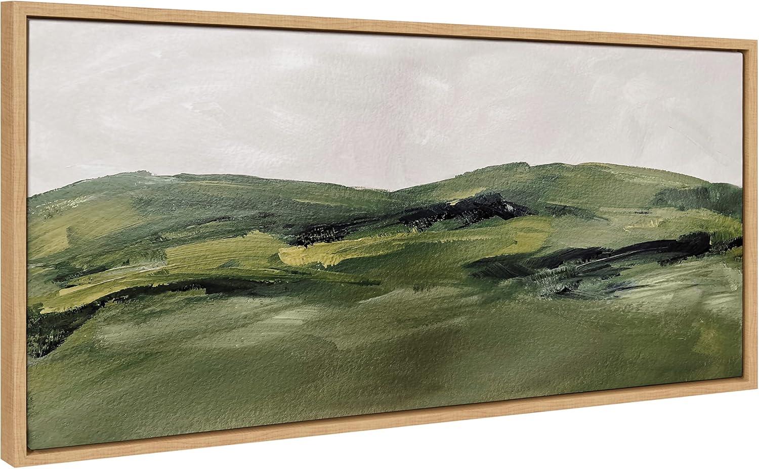 Sylvie Green Mountain Landscape Framed Canvas by Amy Lighthall - Kate & Laurel All Things Decor