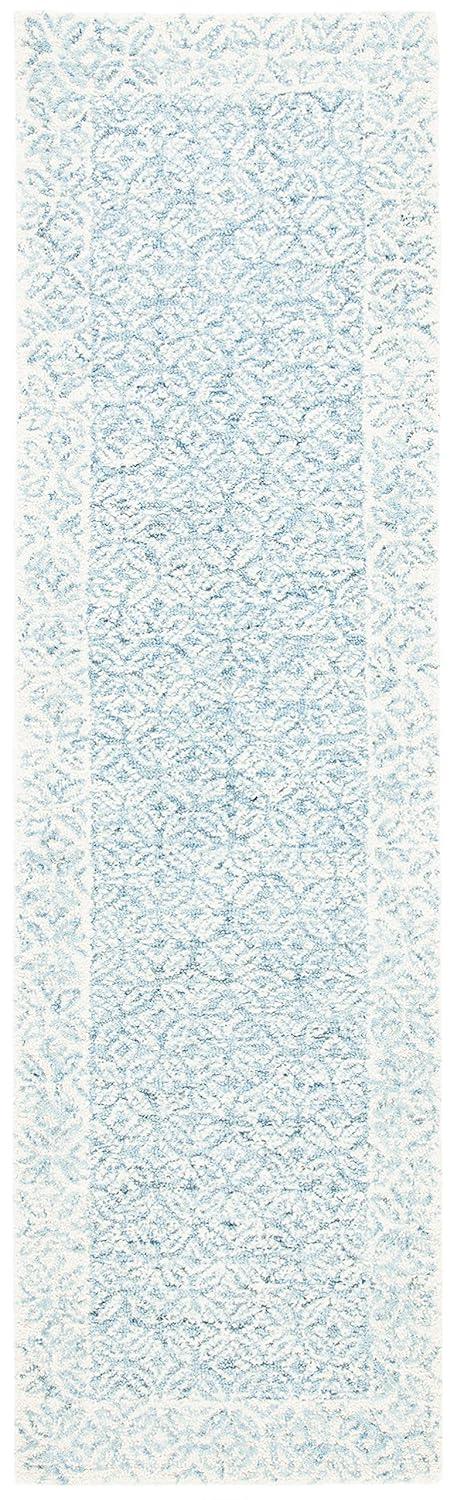SAFAVIEH Abstract Annandale Geometric Runner Rug, Blue/Ivory, 2'3" x 12'