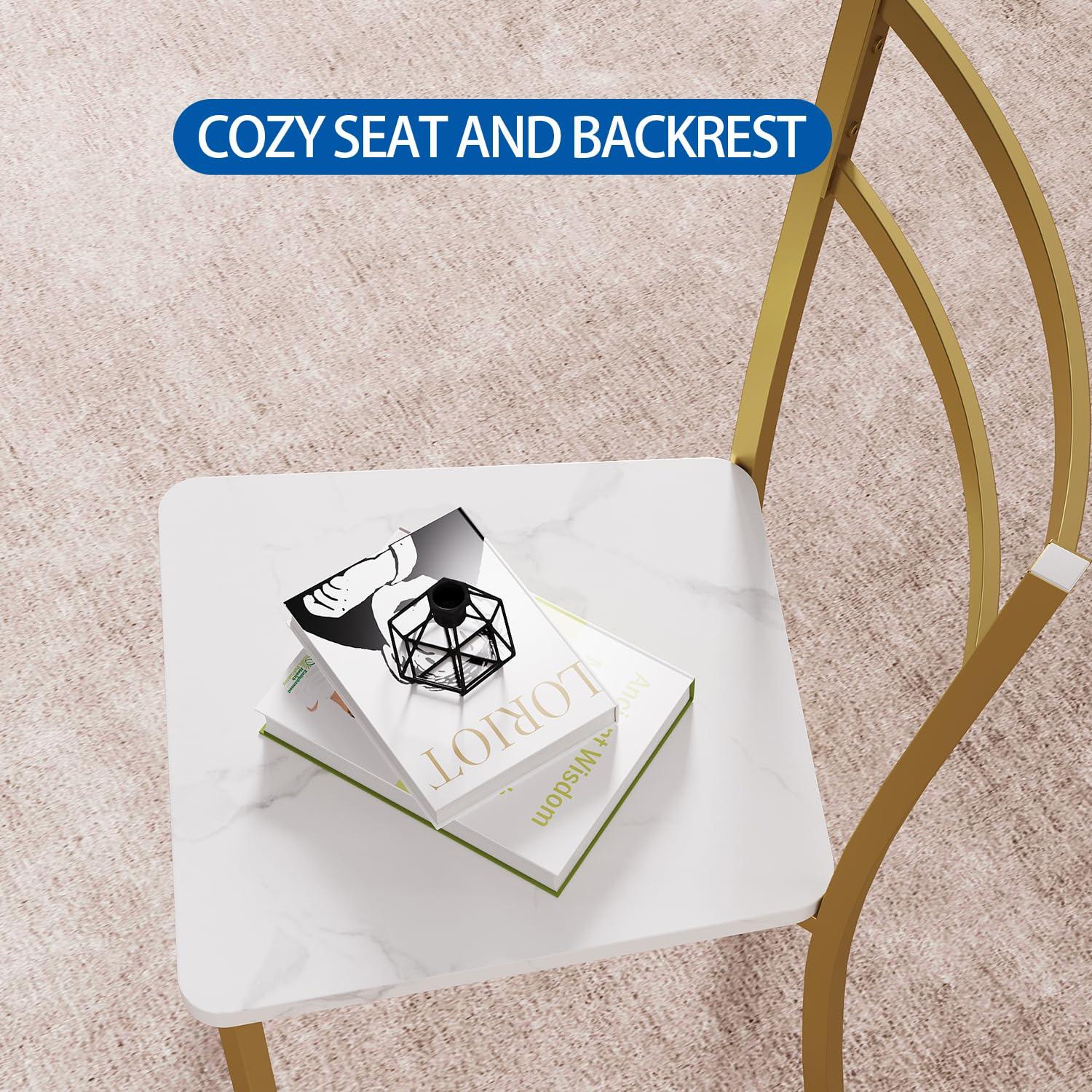 Dining Table Set for 2, Kitchen Table & Chair Sets for 2, Round Kitchen Table for Small Space, Apartment, Breakfast Nook