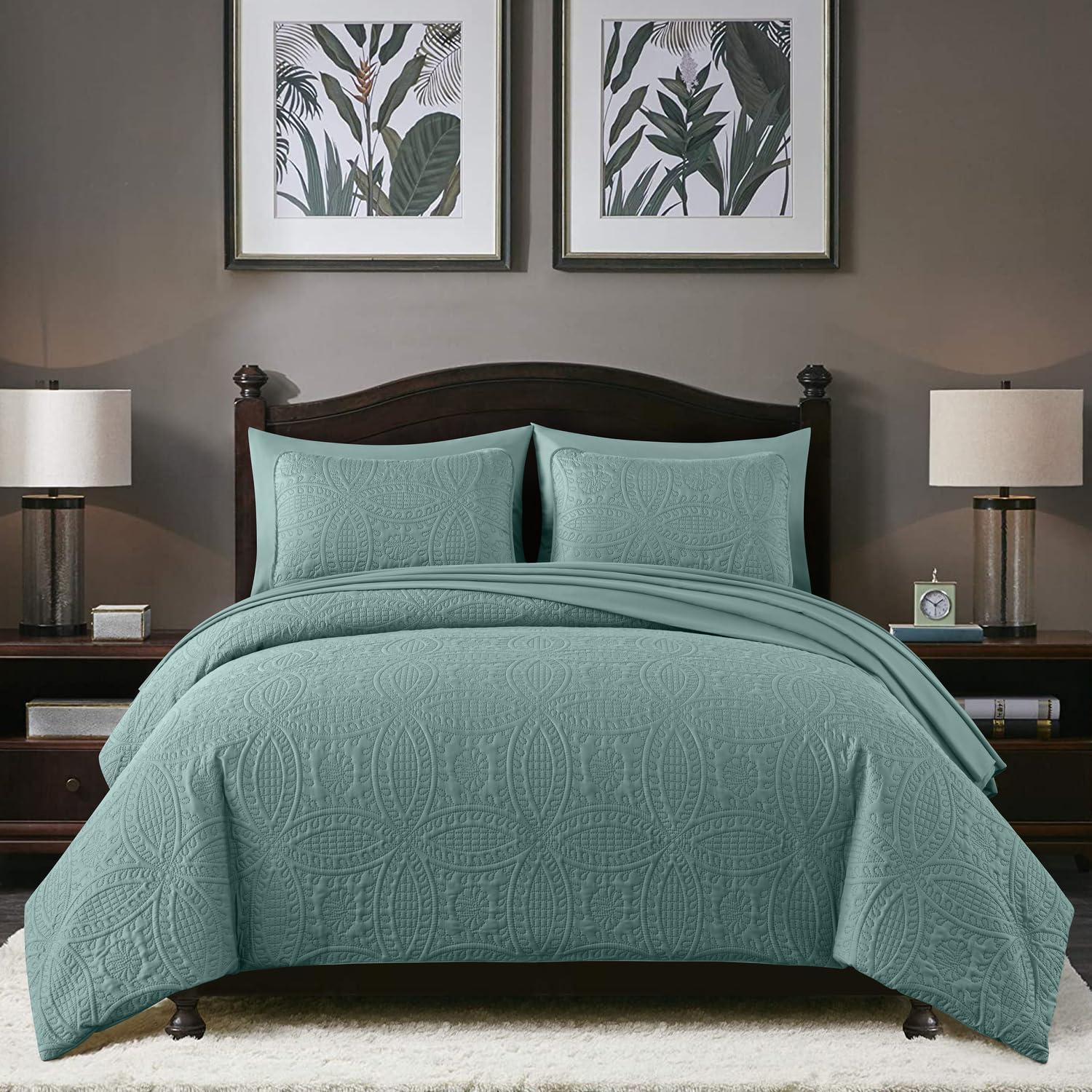 Chezmoi Collection Liam Microfiber 7 Piece Bed in a Bag Comforter Set