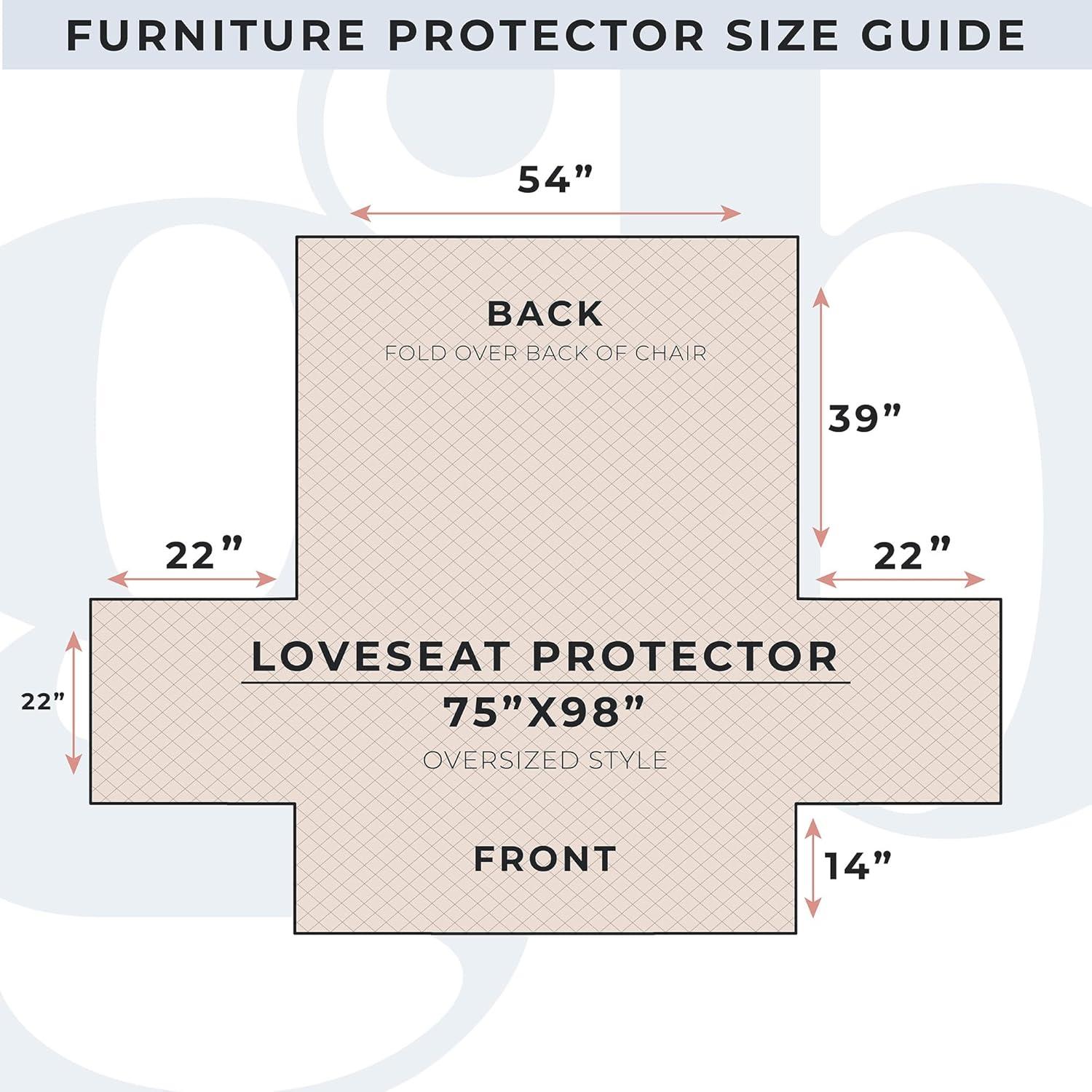 Dusty Rose Quilted Reversible Loveseat Cover with Elastic Straps