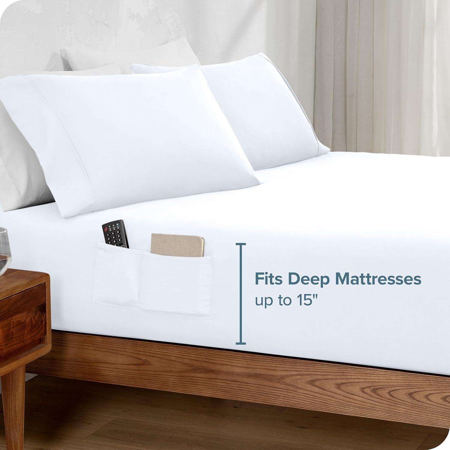 Bare Home Dual Pocket Fitted Sheet