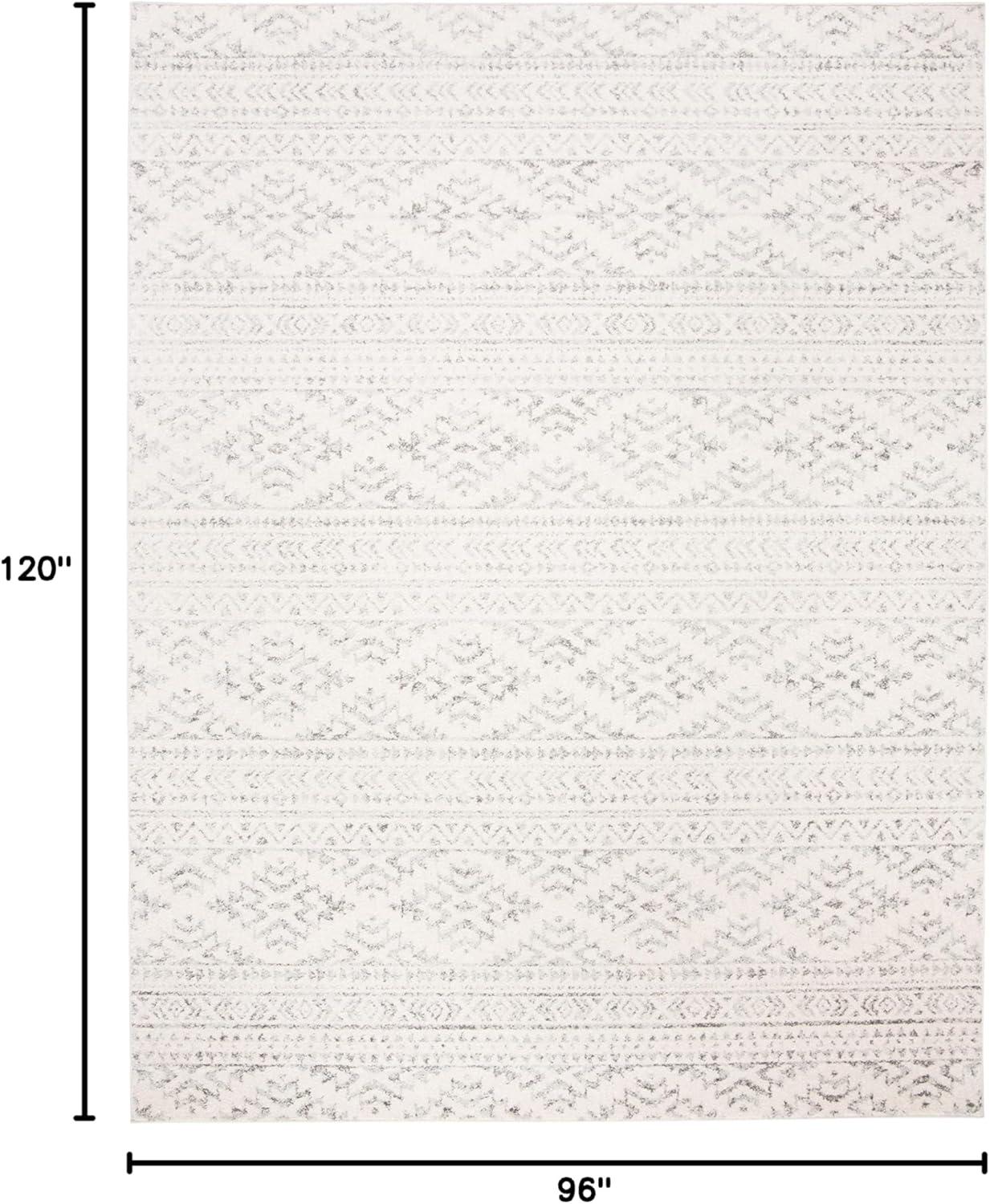 Tulum TUL272 Power Loomed Indoor Area Rug - Ivory/Grey - 8'x10' - Safavieh