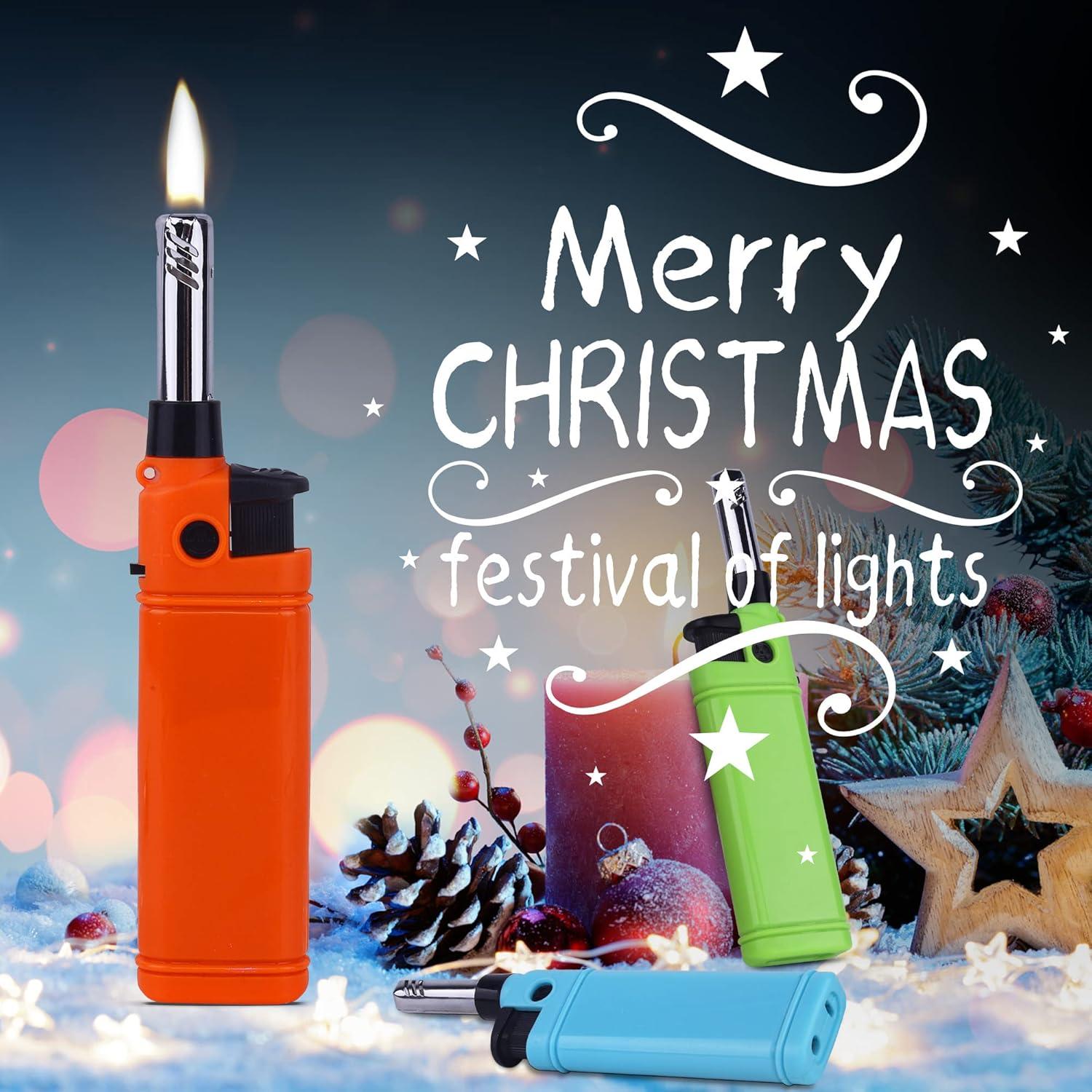 Navpeak Mini Handy Refillable Candle Lighter Set in Assorted Colors