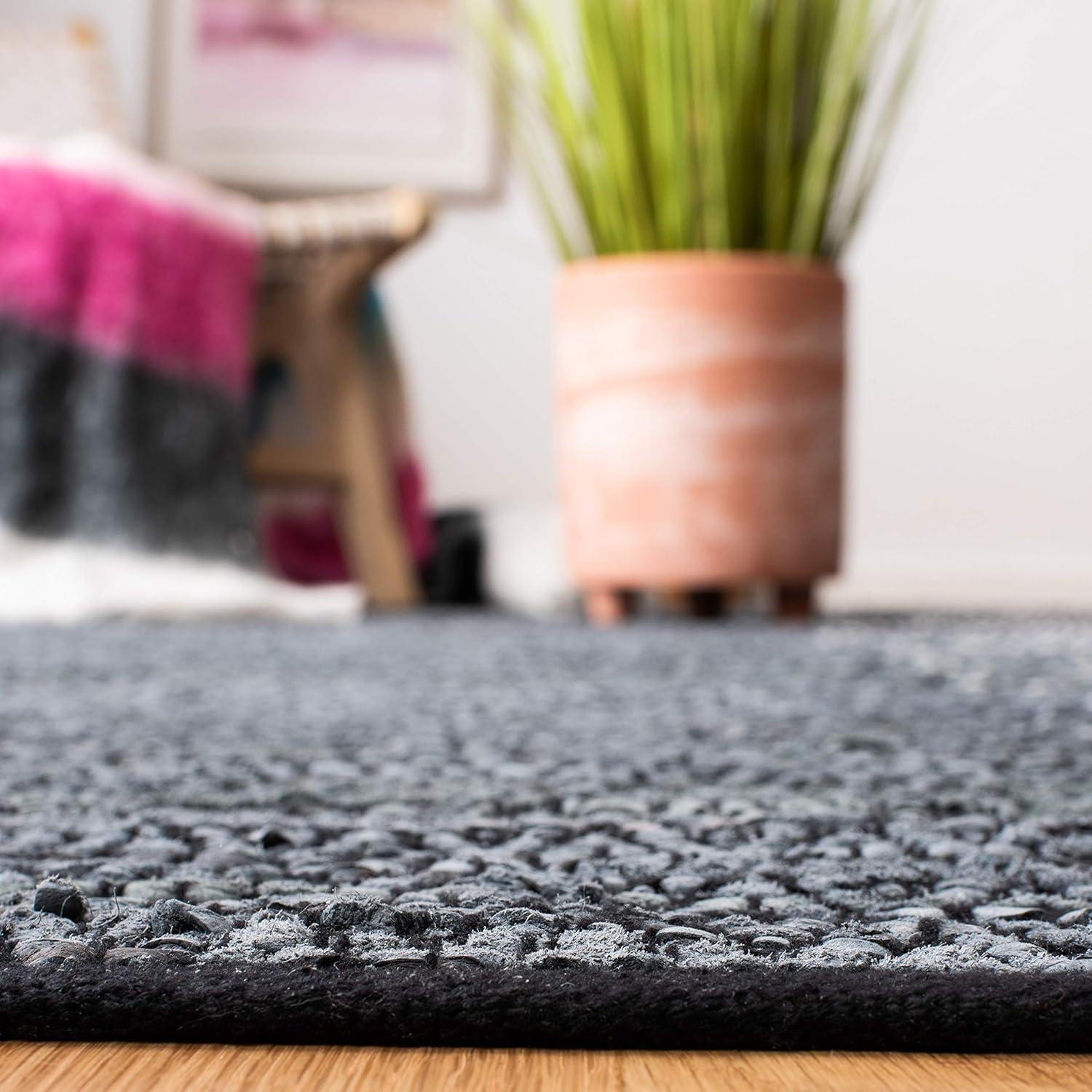 Vintage Leather VTL389 Hand Woven Indoor Accent Rug - Light Grey/Charcoal - 2'3"x4' - Safavieh.