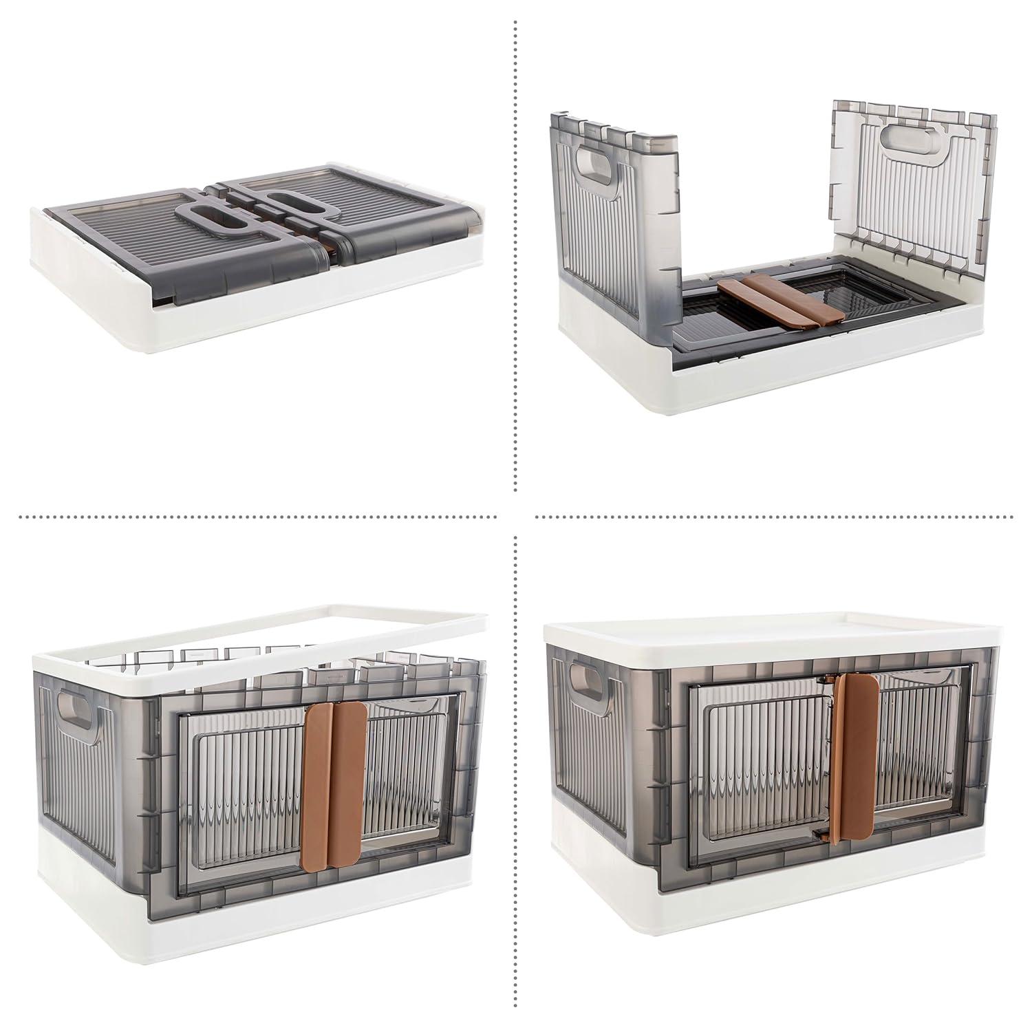 Home-Complete 8.4 Gal Foldable Storage Bin with Lid