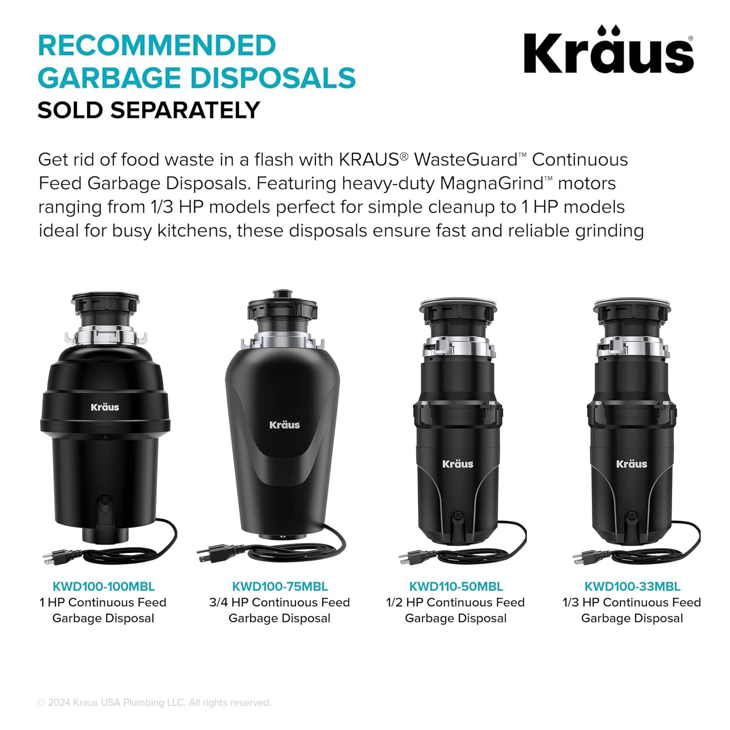 Kraus KRAUS Quarza™ 33" L Dual Mount 60/40 Double Bowl Granite Kitchen Sink KGD-442GREY