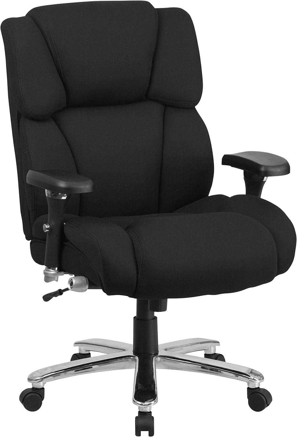 Flash Furniture HERCULES Series 24/7 Intensive Use Big & Tall 400 lb. Rated Executive Swivel Ergonomic Office Chair with Lumbar Knob and Tufted Headrest & Back