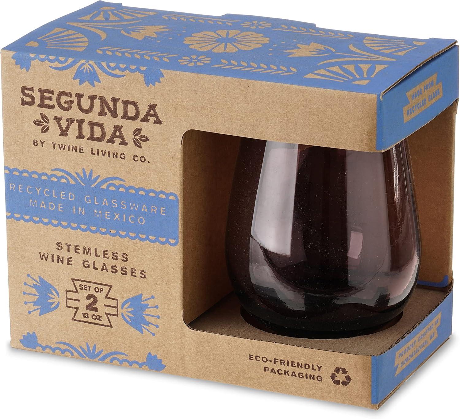 Segunda Vida Rosado Stemless Wine Glasses