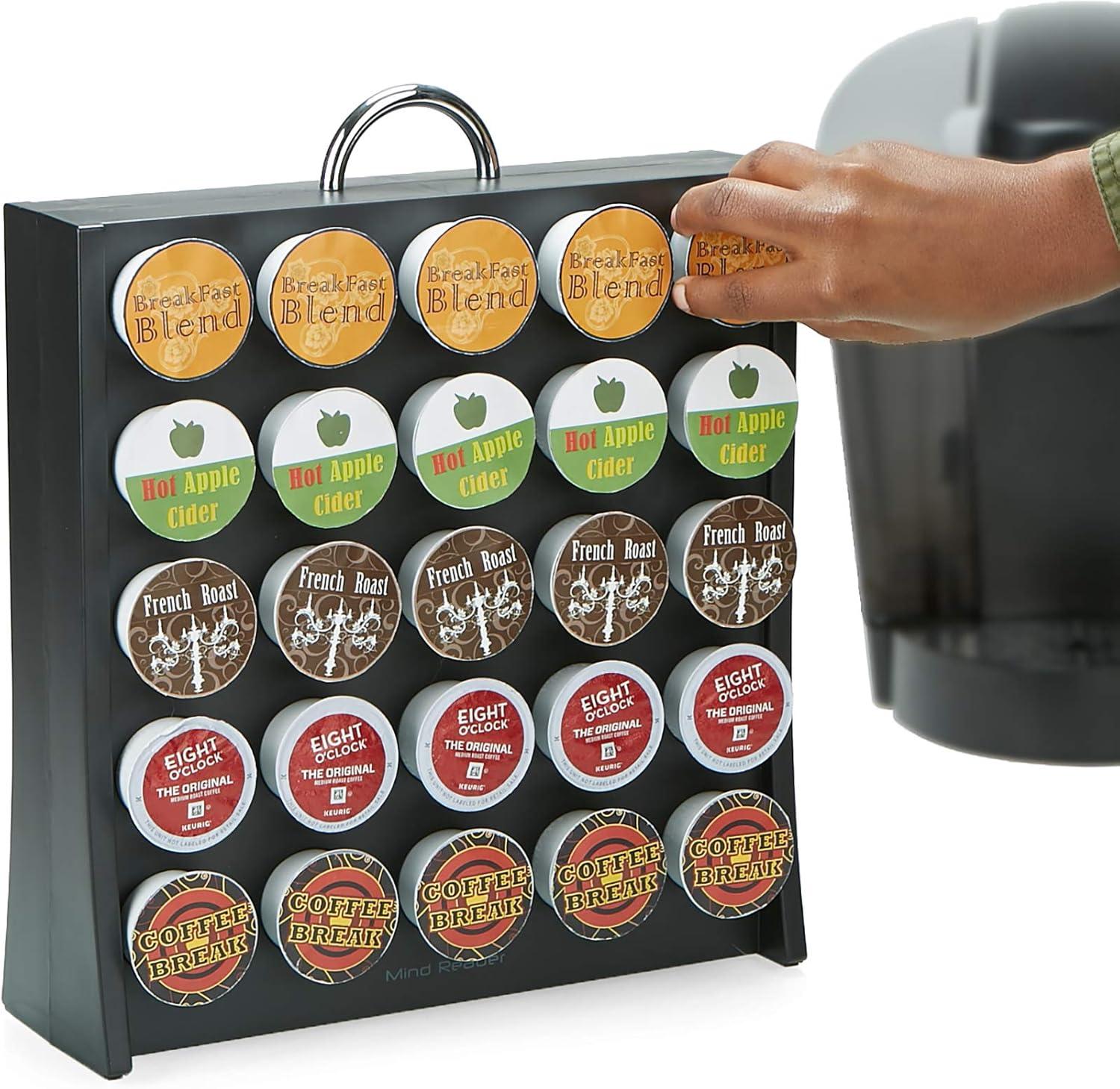 Black Plastic Single-Serve Coffee Pod Storage Organizer