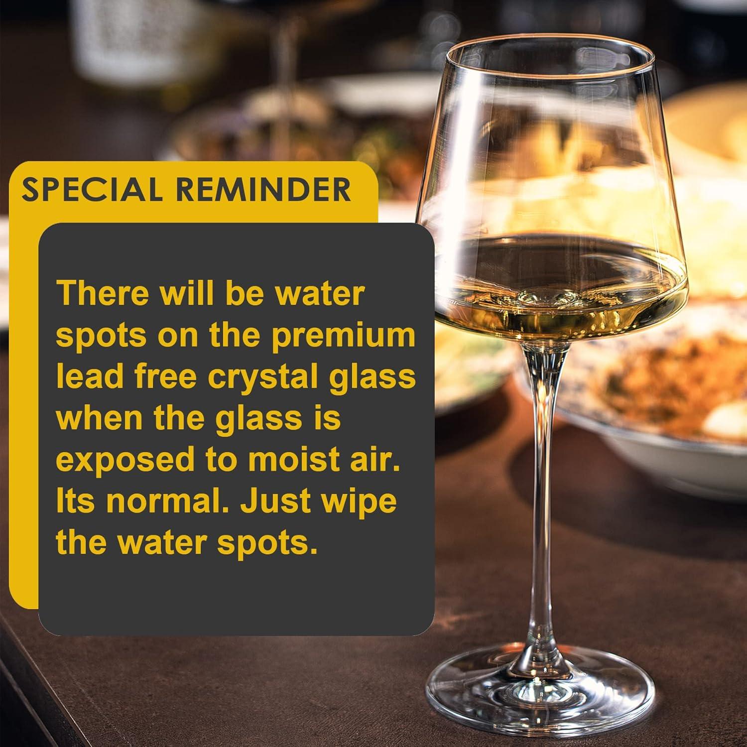 Wine Glasses Set Of 6,Crystal White Wine Glasses,Red Wine Glass Set,Long Stem Wine Glasses,Clear Lead-Free Premium Blown Glassware (6 Pack)