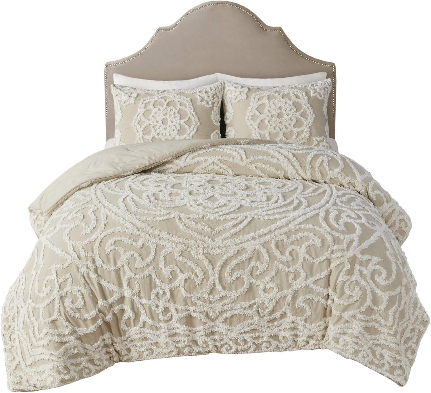 Laetitia Tufted Cotton Chenille Medallion Comforter Set