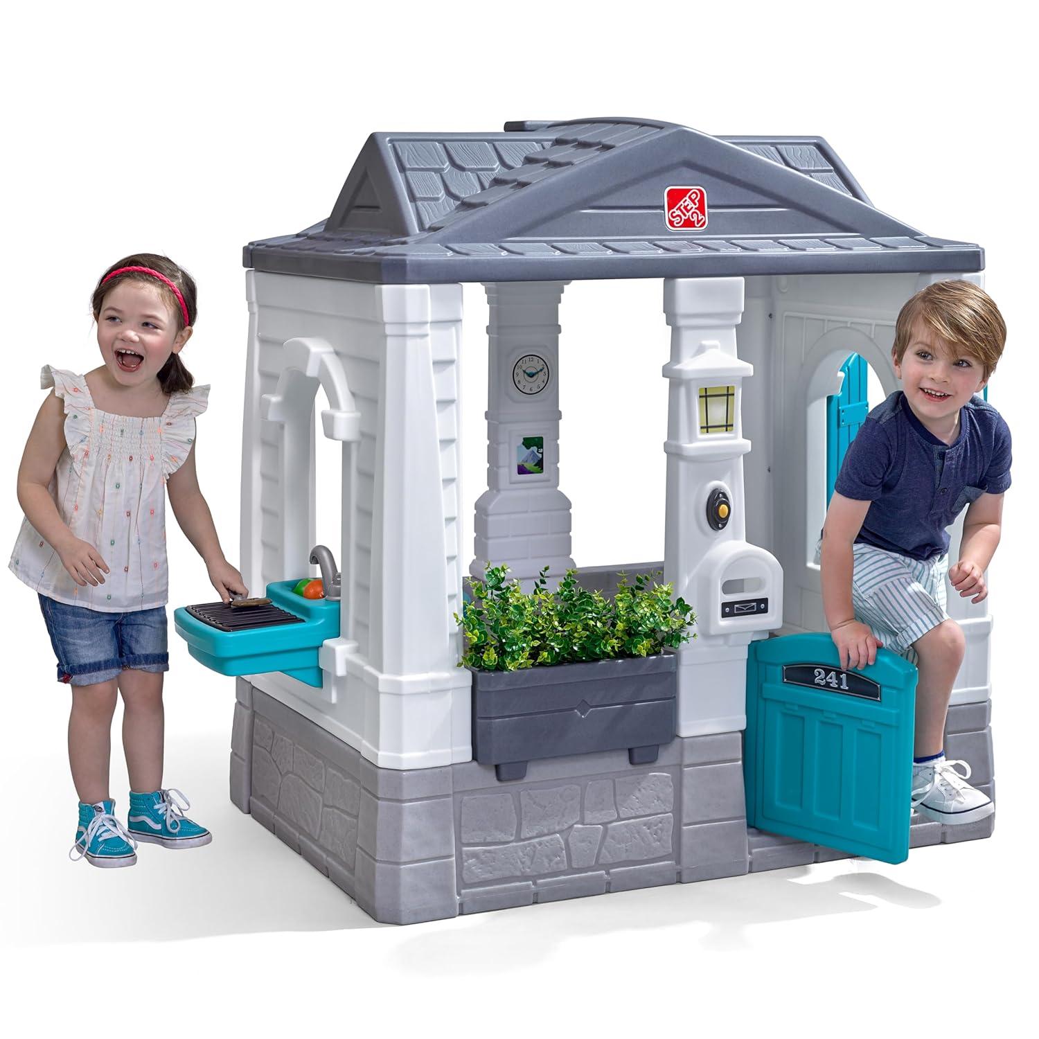 Step2 Step2 Neat & Tidy Cottage Homestyle Edition Kids Outdoor Playhouse for Toddlers